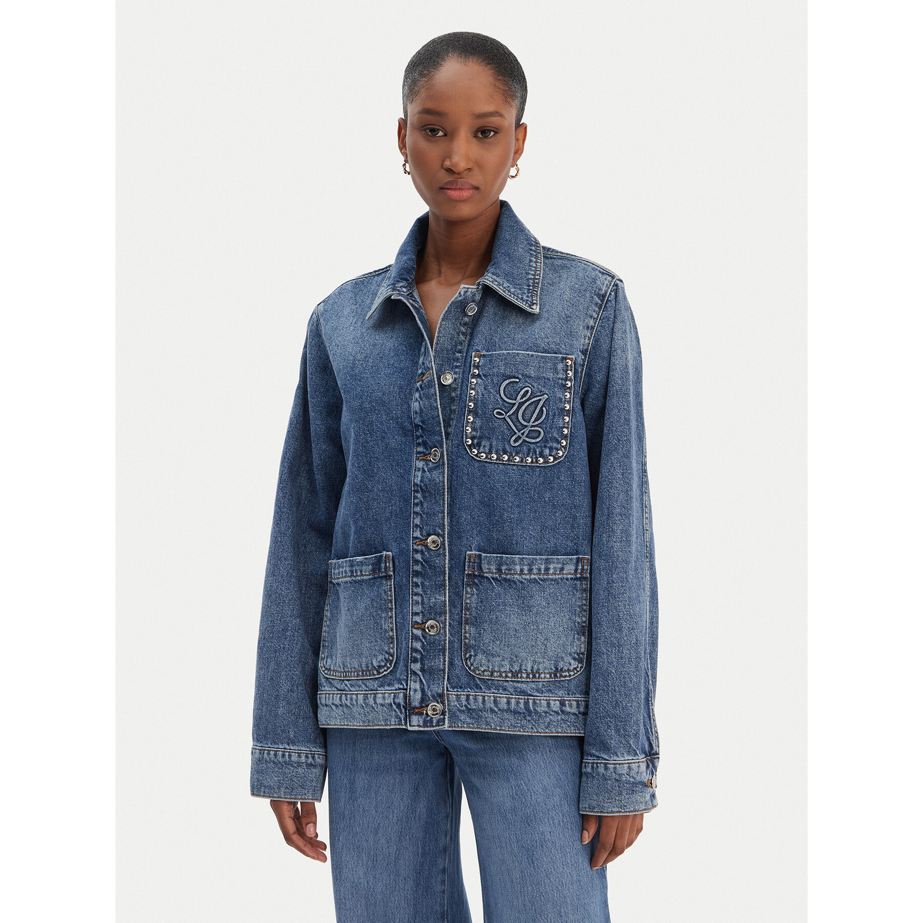 Liu Jo Kurtka jeansowa UA6125 D4854 Niebieski Regular Fit