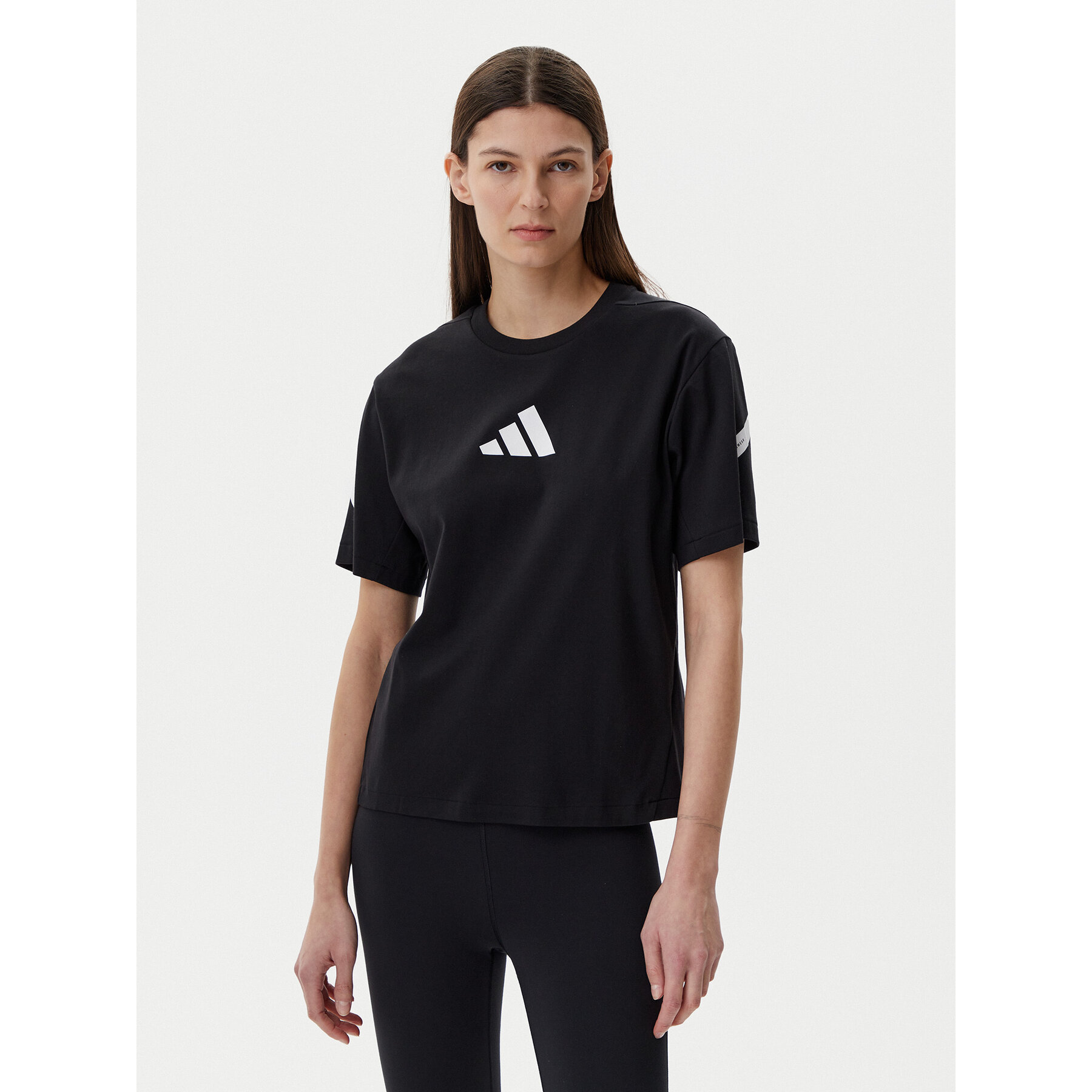 adidas T-Shirt Z.N.E. JJ4778 Czarny Regular Fit