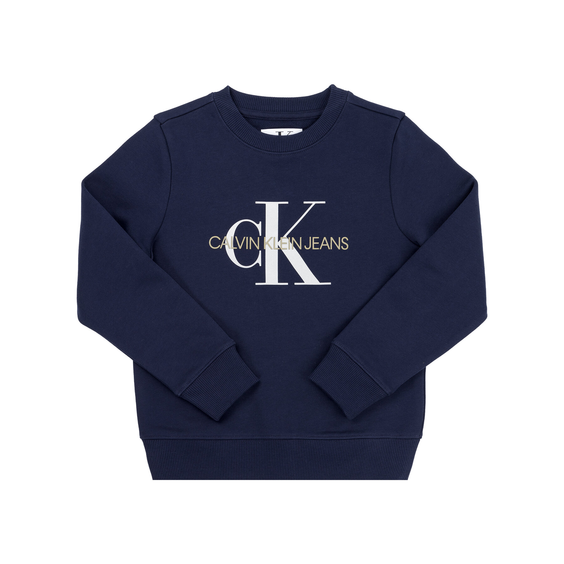 Calvin Klein Jeans Bluza Monogram Logo IU0IU00069 Granatowy Regular Fit