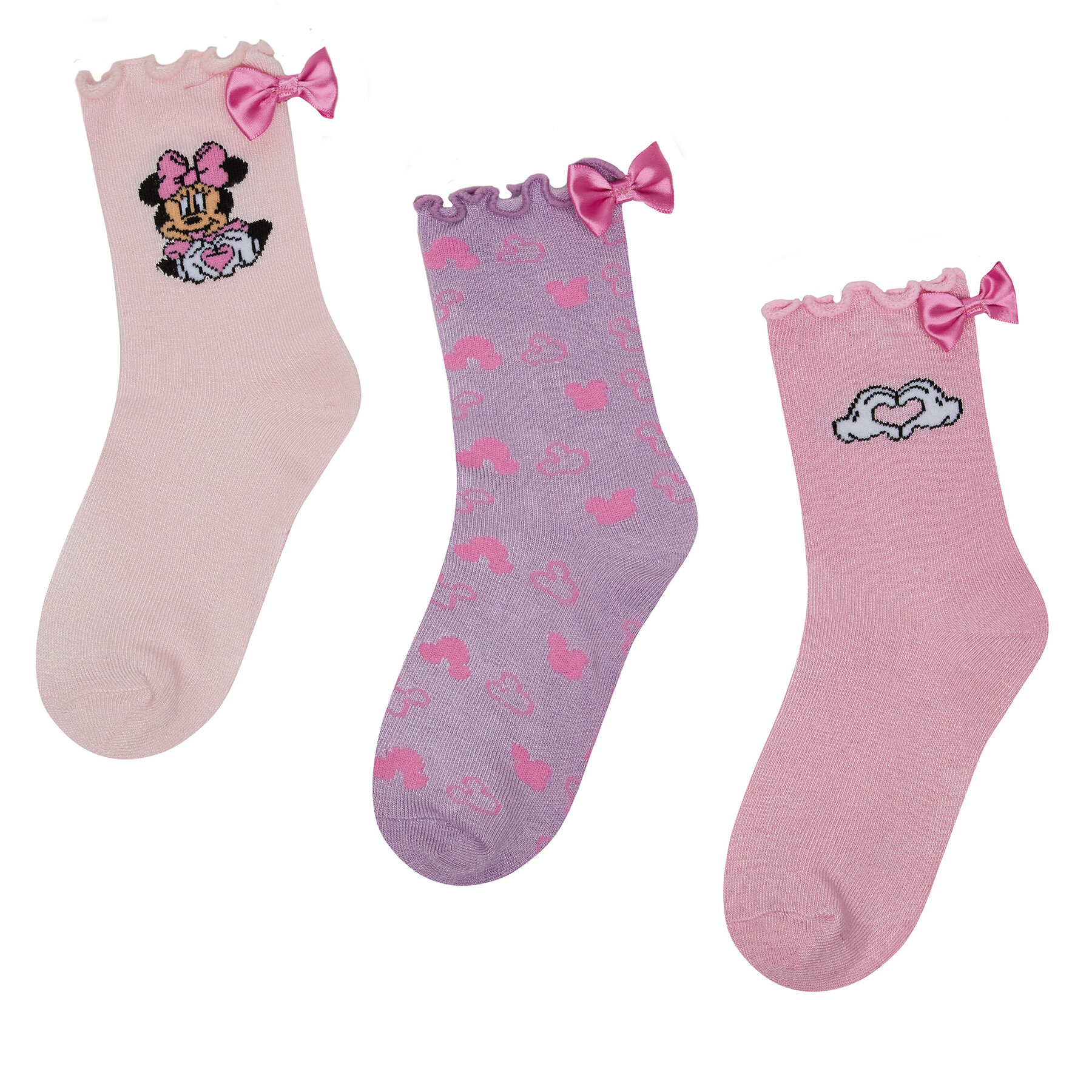 Mickey&Friends Skarpety długie ACCCS-SS25-327DSTC(3-PACK) Różowy
