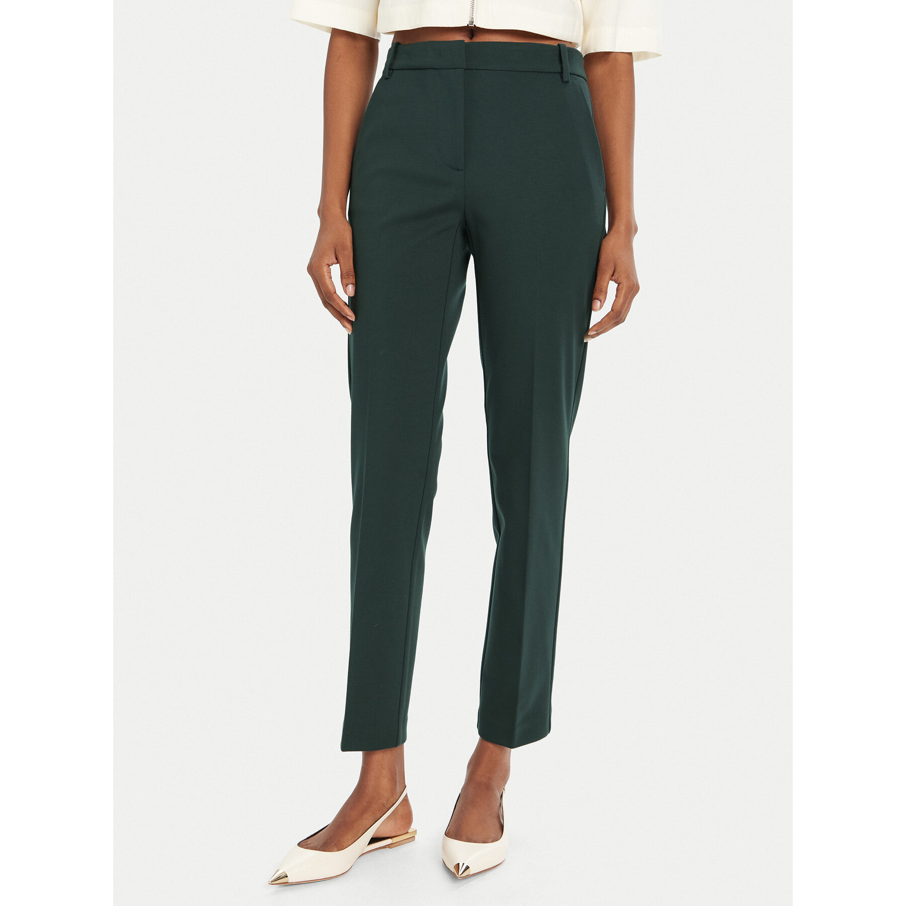 PINKO Spodnie materiałowe Bello 100155 A24D Zielony Regular Fit