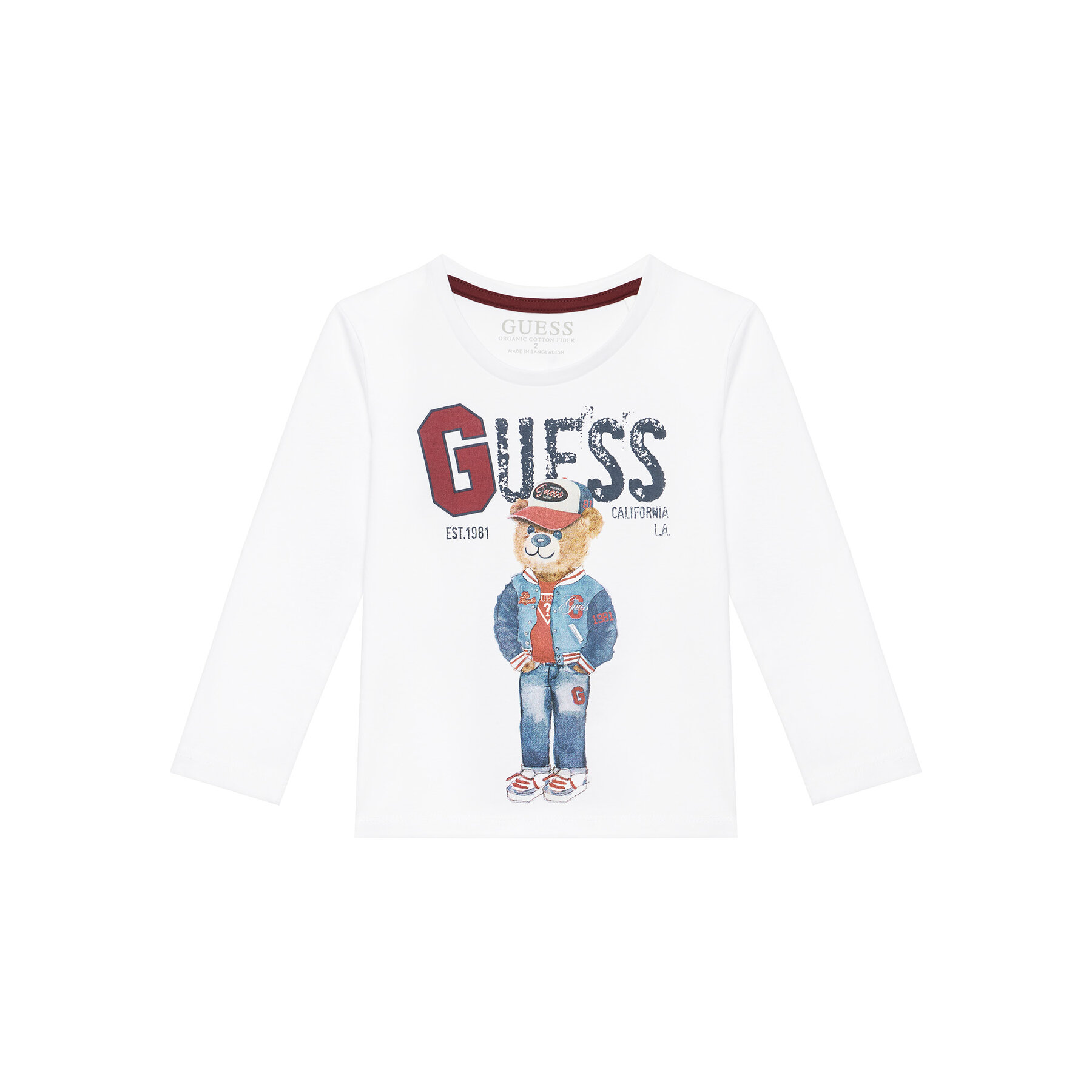 Guess Bluzka N5YI23 K8HM4 Biały Regular Fit