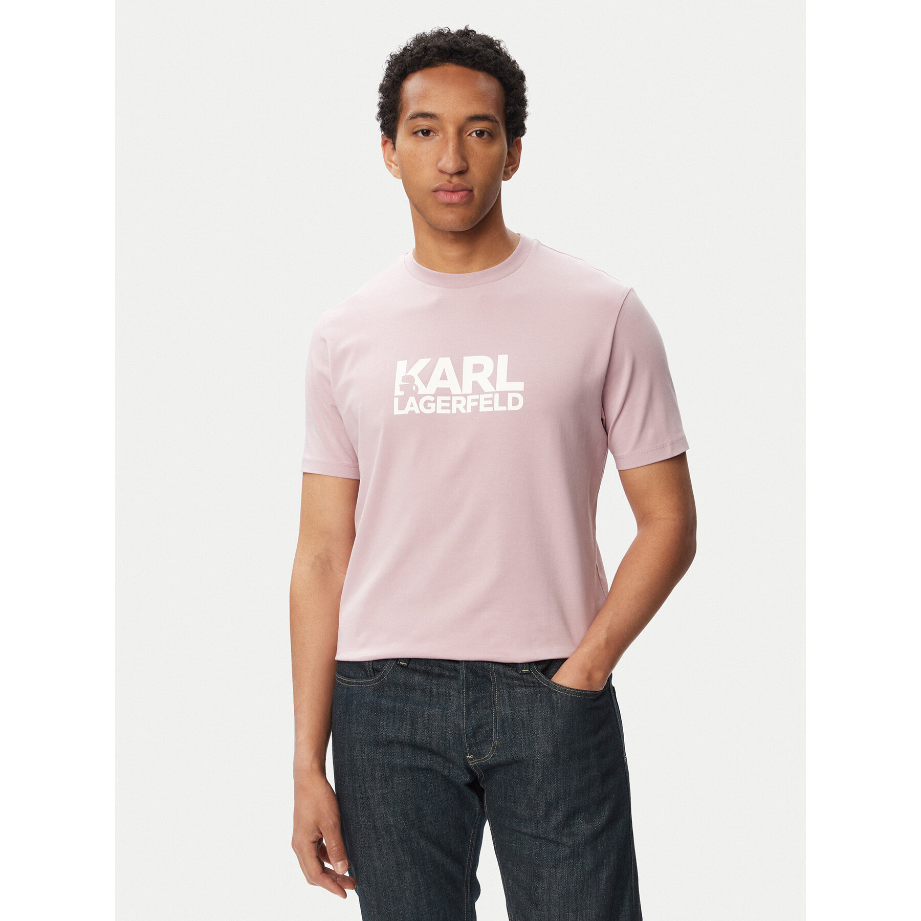KARL LAGERFELD T-Shirt 755780 563235 Różowy Regular Fit