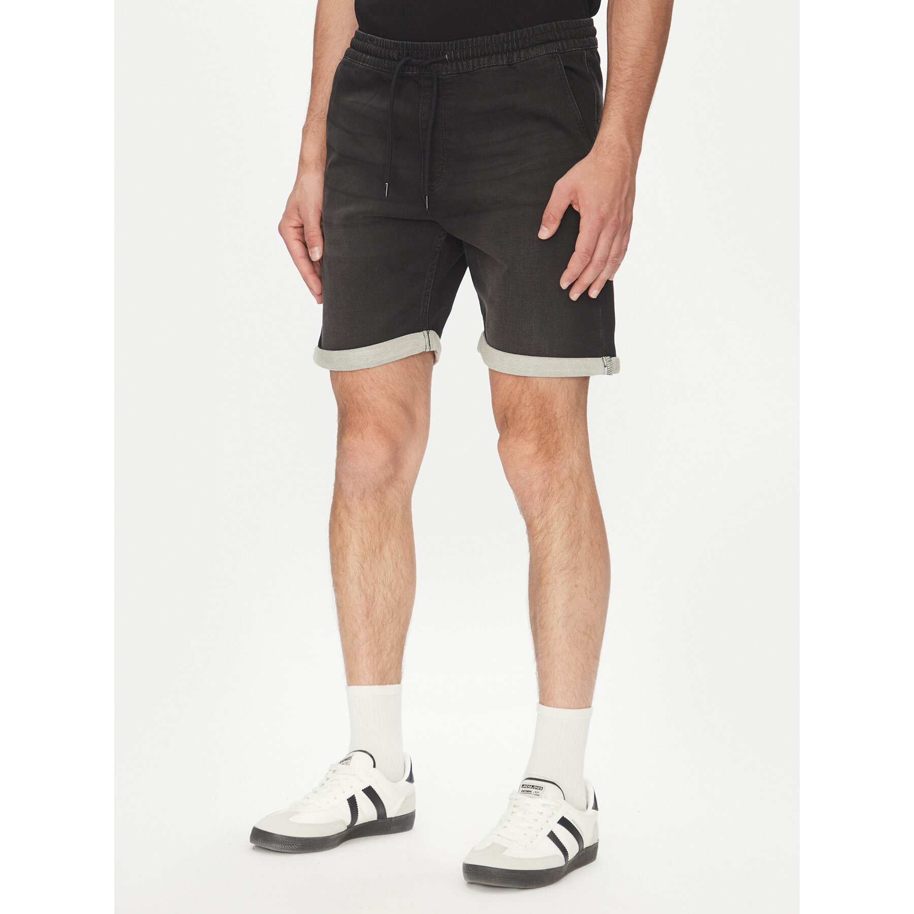 Jack & Jones Szorty jeansowe Rick 12269594 Czarny Regular Fit