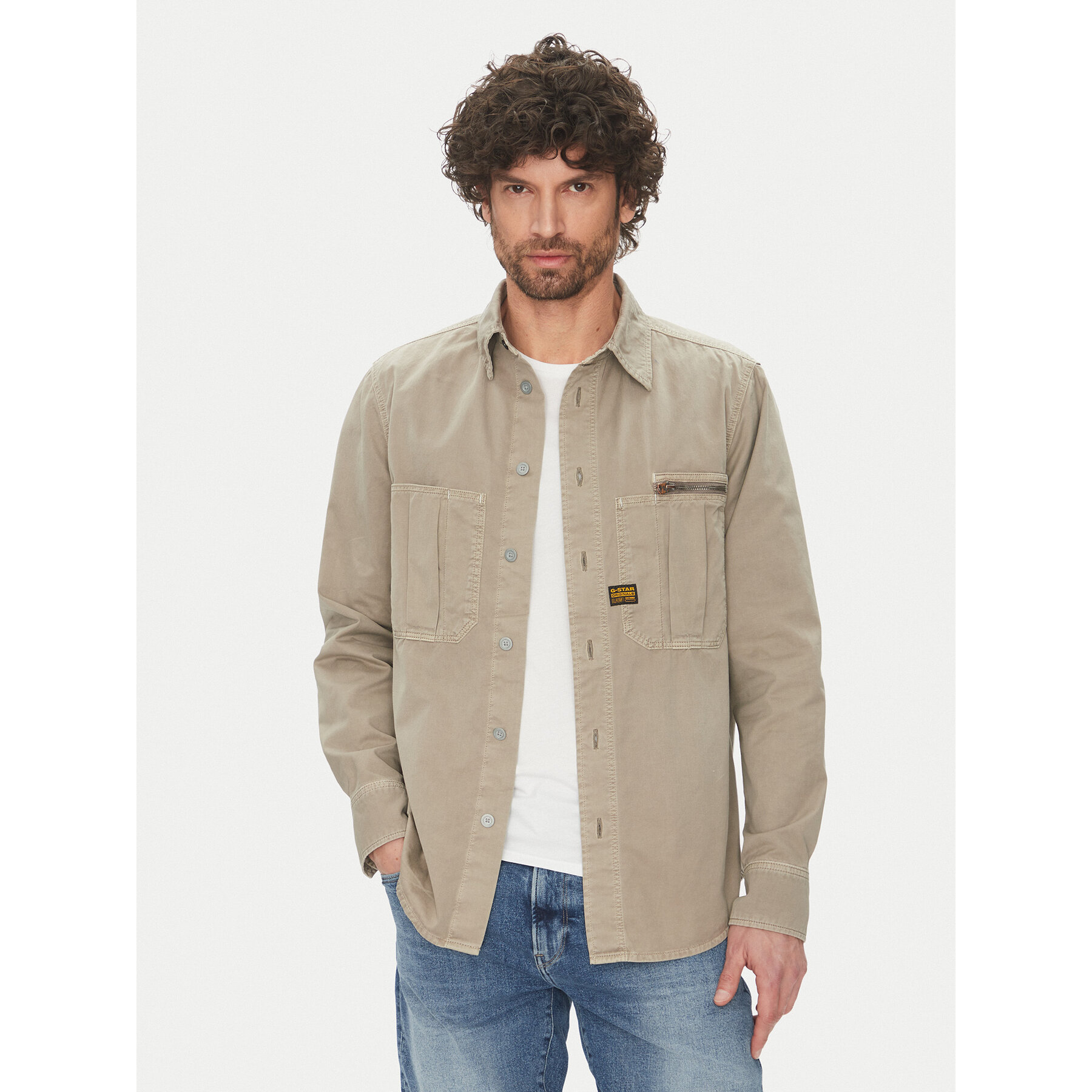 G-Star Raw Koszula D26058 D947 H120 Szary Regular Fit