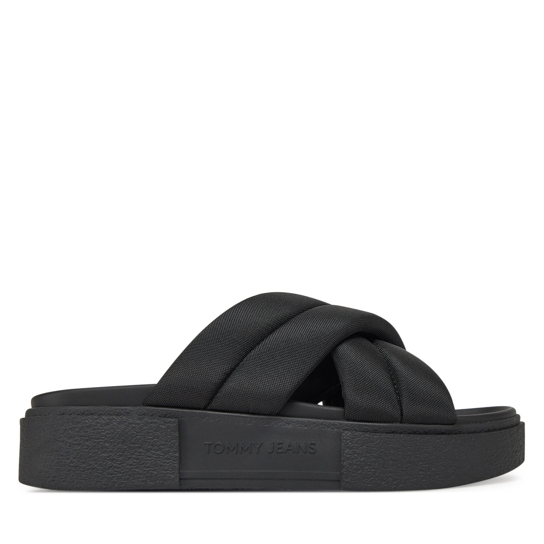 Tommy Jeans Klapki Tjw Flatform Sandal EN0EN02775 Czarny