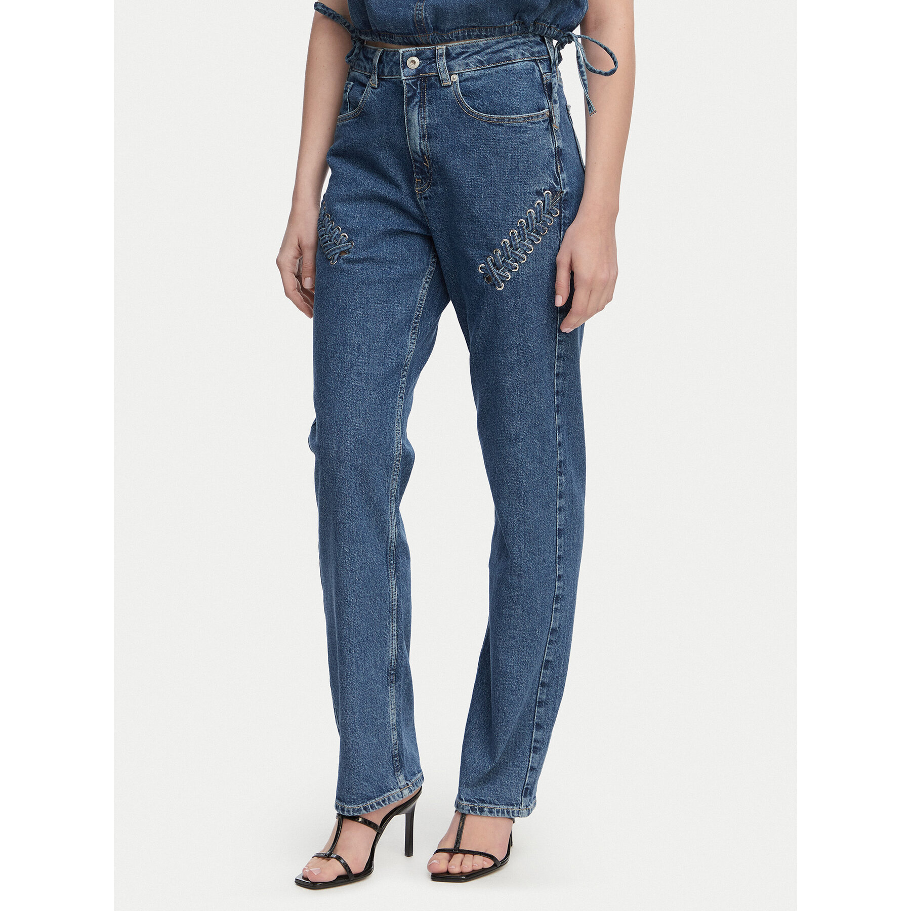Karl Lagerfeld Jeans Jeansy B2W10086 Niebieski Straight Fit