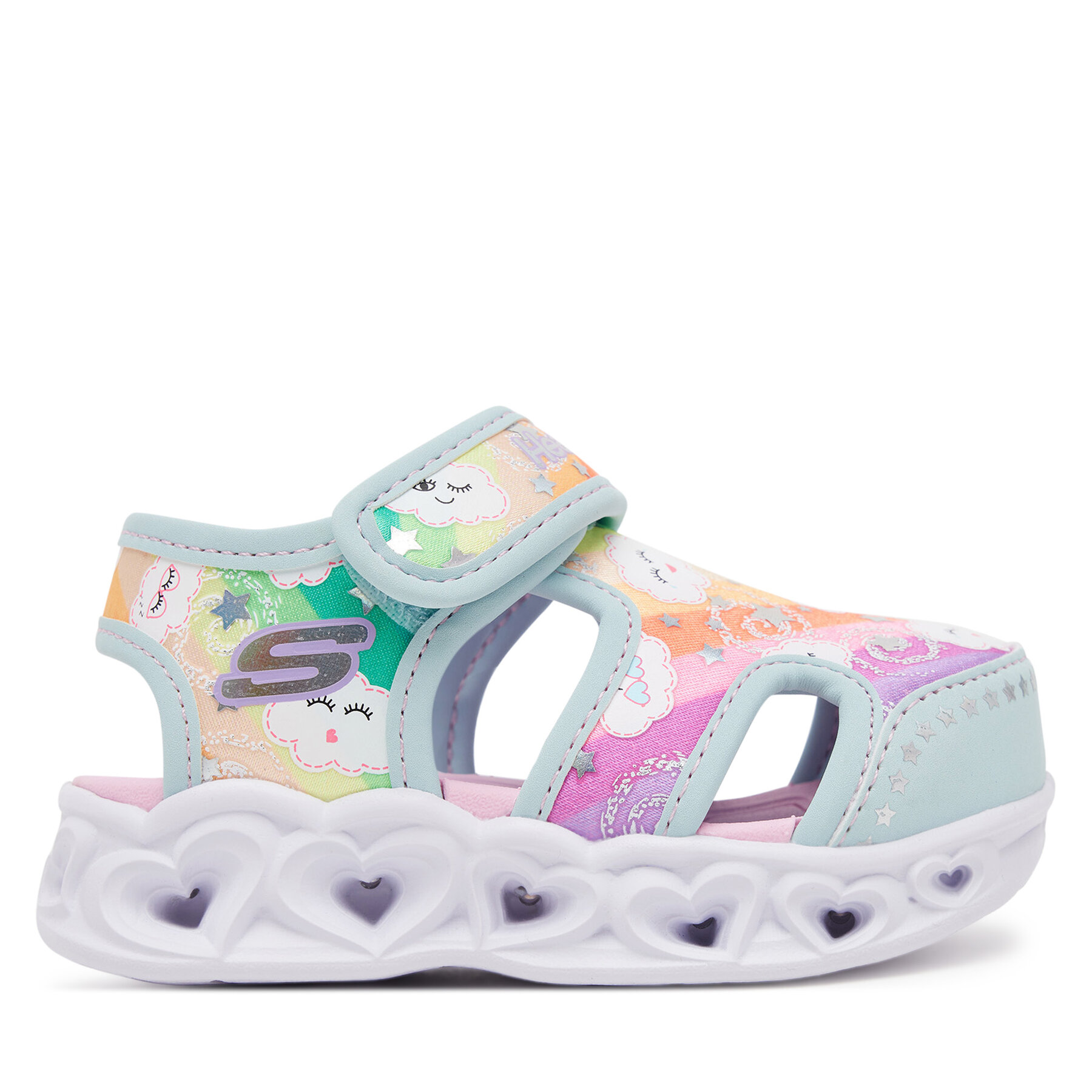 Skechers Sandały Heart Lights Sandals-Cutie Clouds 302977N/TQMT Turkusowy