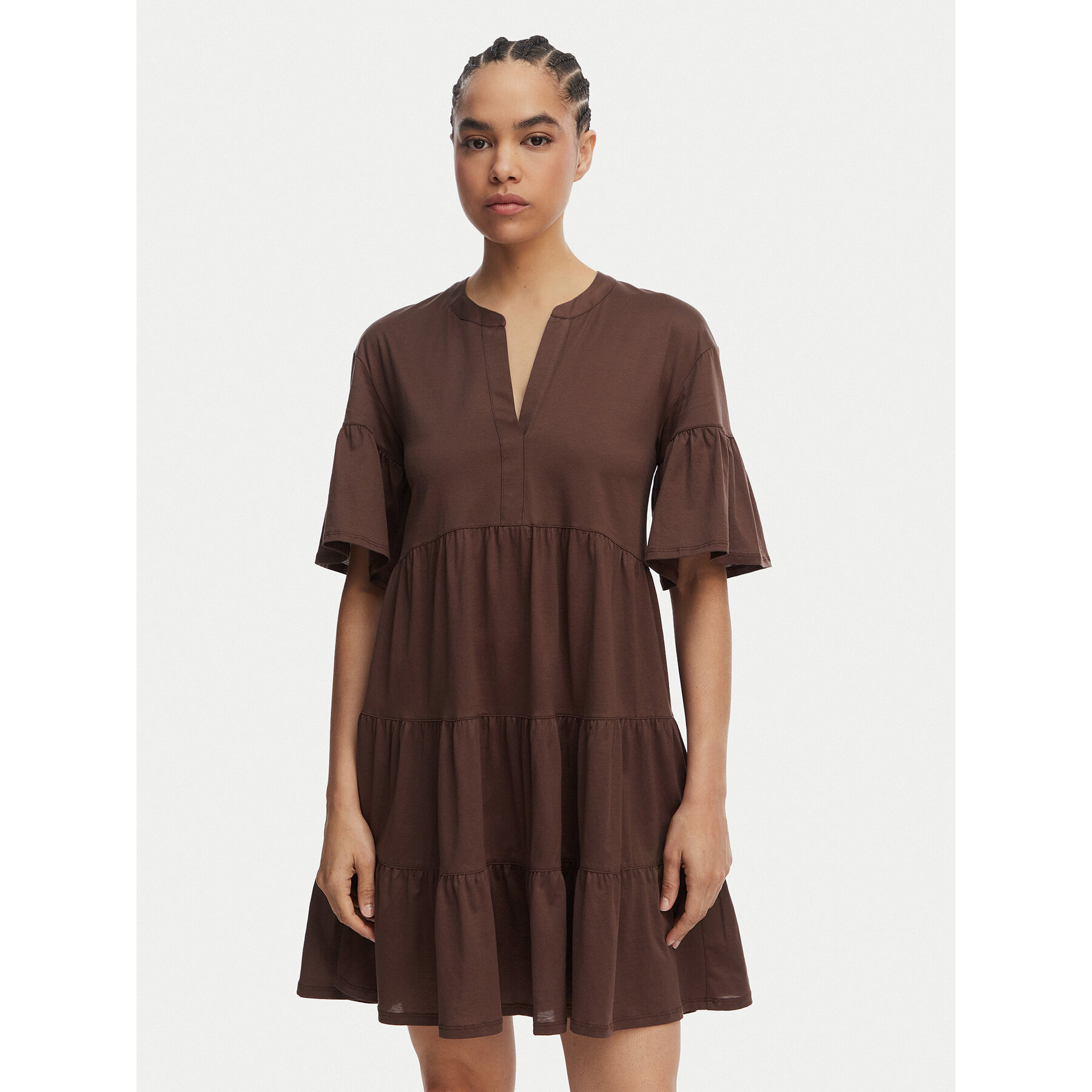Weekend Max Mara Sukienka codzienna Saggina 2615621042 Brązowy ciemny Regular Fit