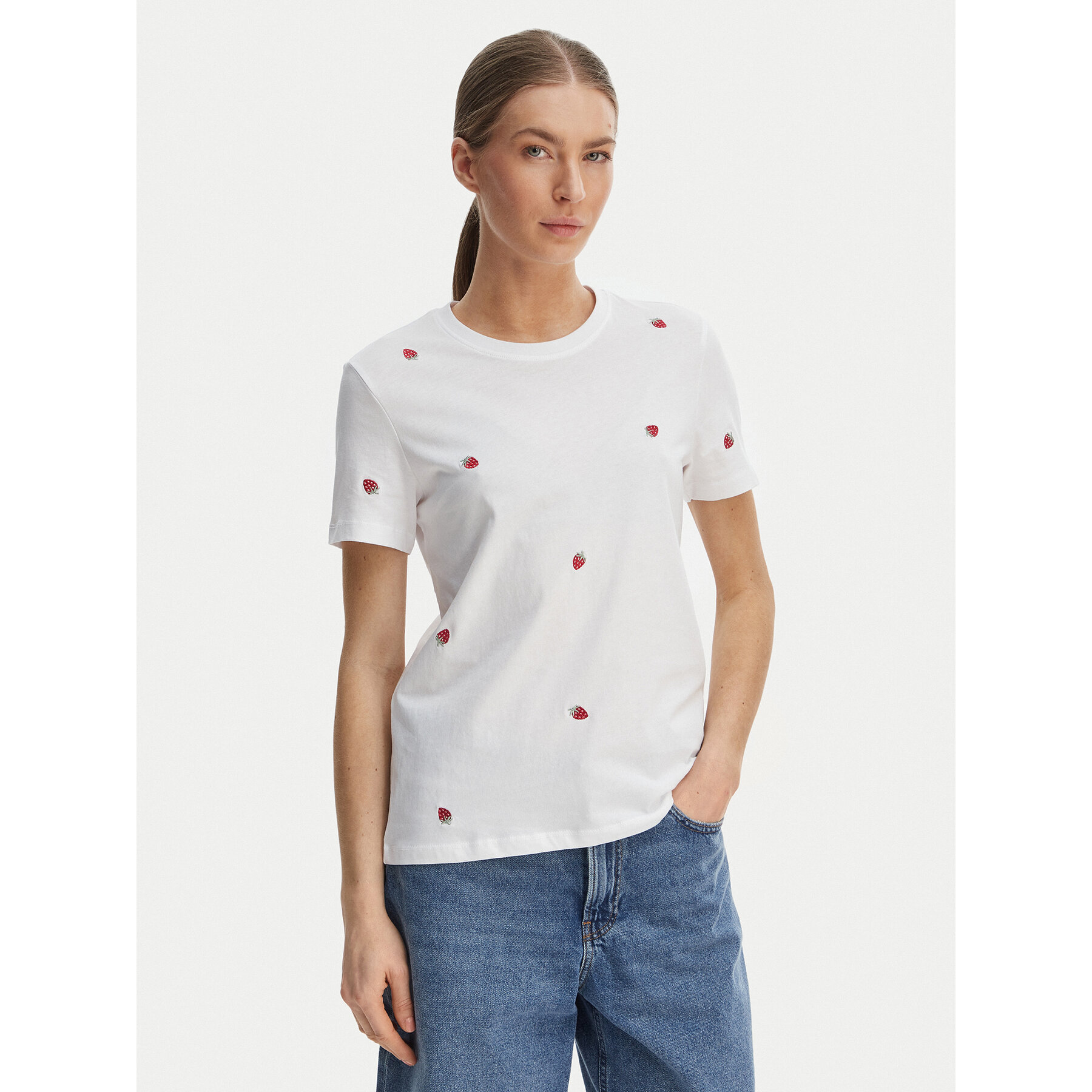 ONLY T-Shirt Ketty 15288473 Biały Regular Fit