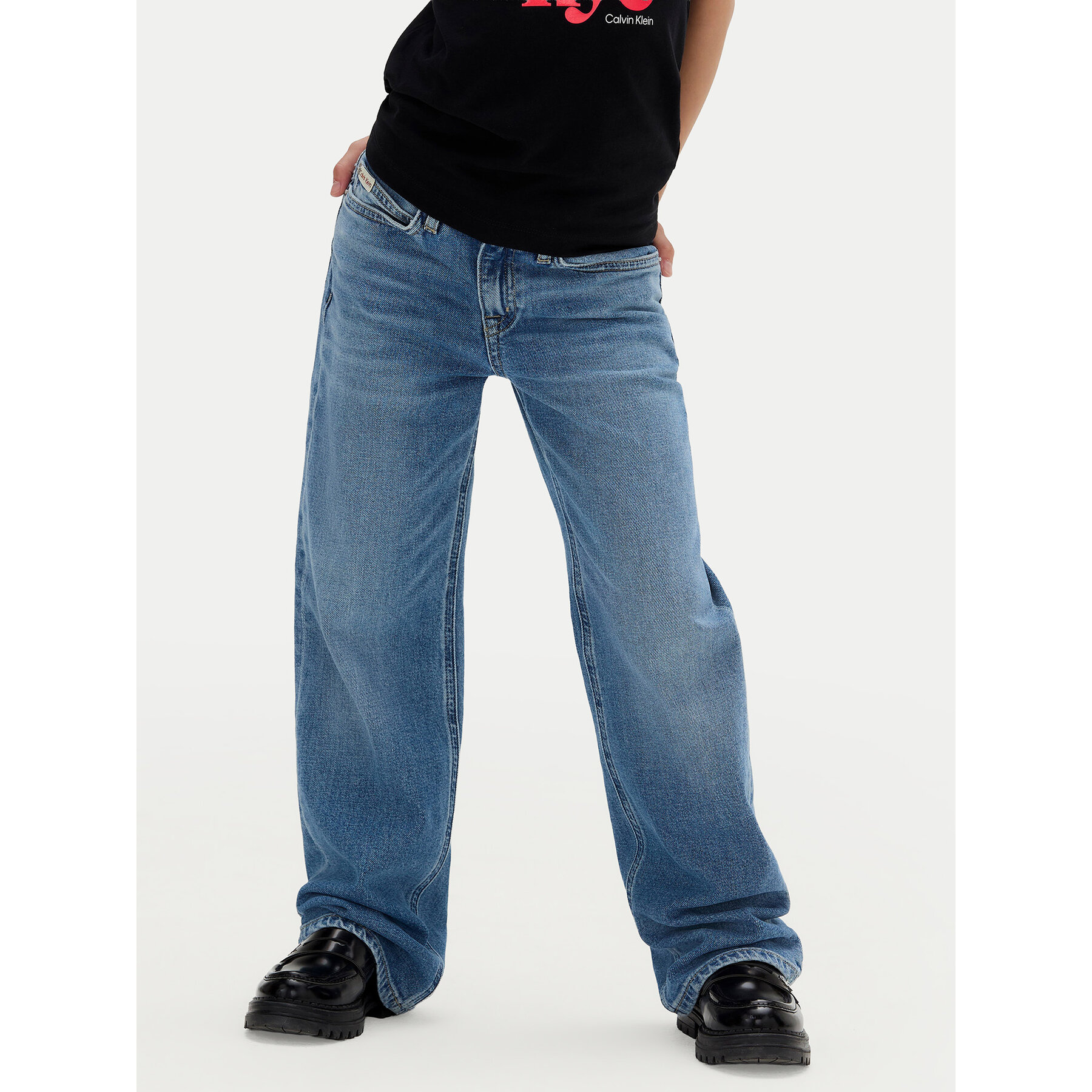 Calvin Klein Jeans Jeansy IG0IG02985 M Niebieski Wide Leg
