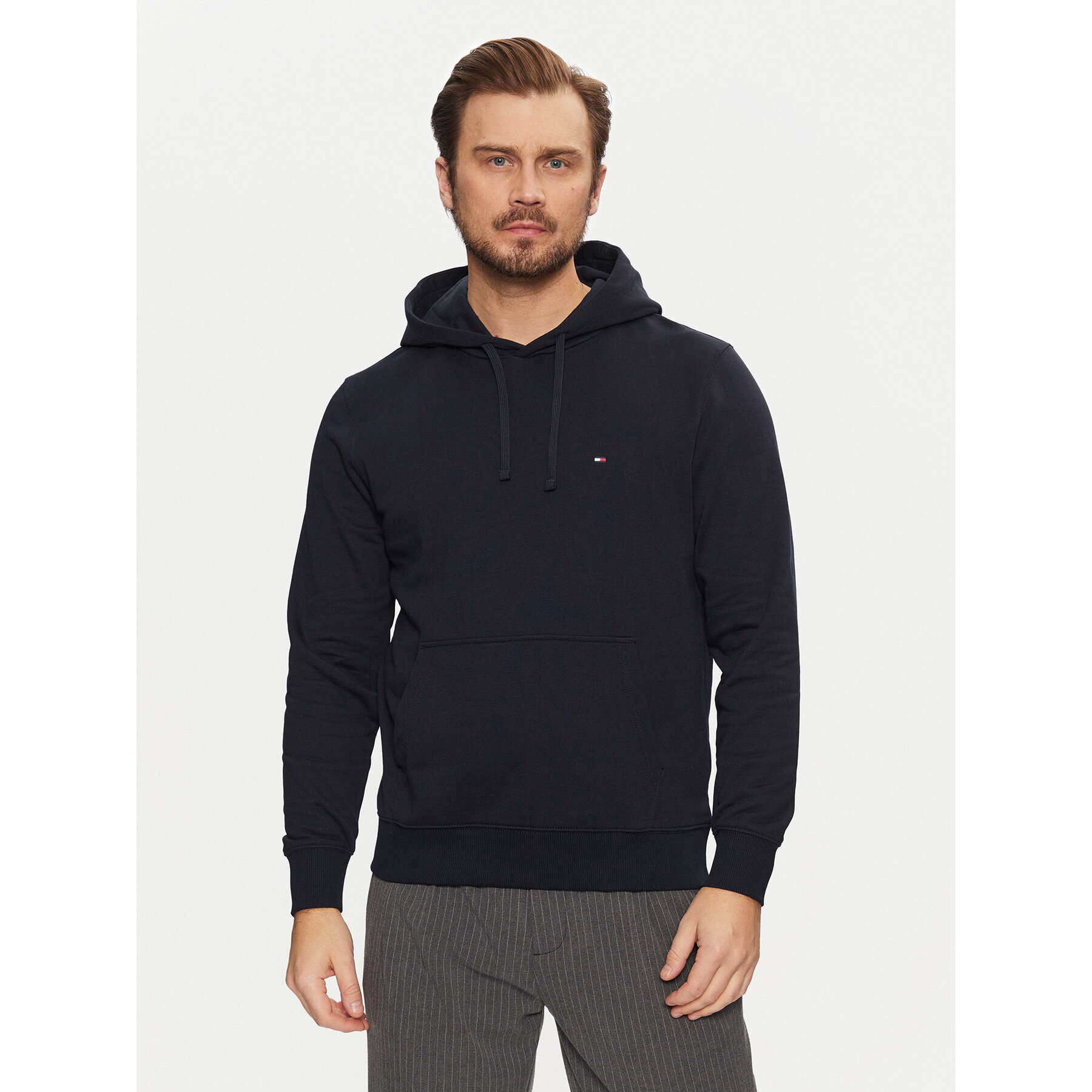 Tommy Hilfiger Bluza Essential MW0MW37235 Granatowy Regular Fit