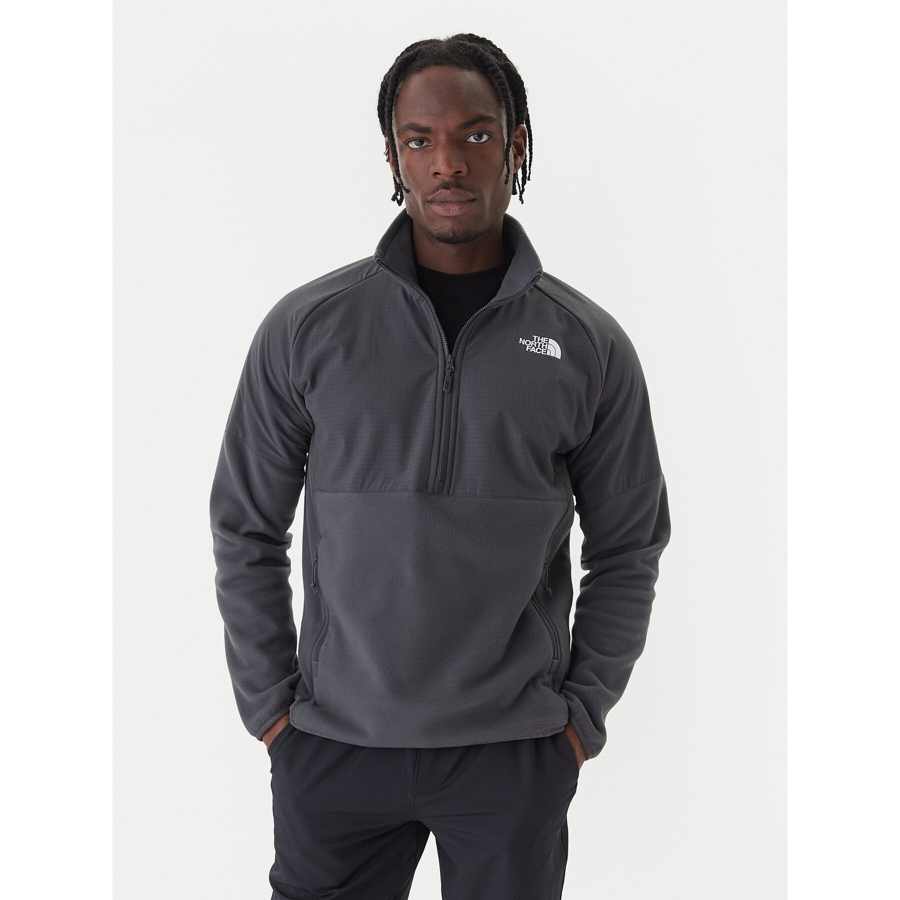 The North Face Polar 1/2 Glacier NF0A89JH Szary Regular Fit