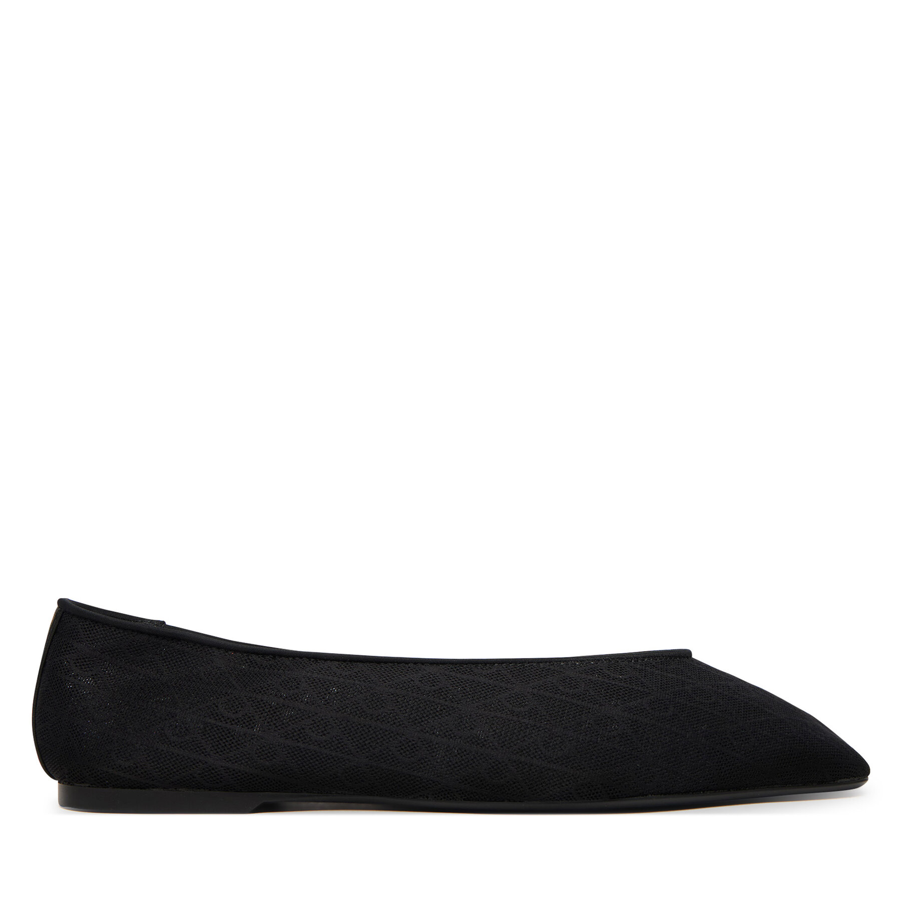 Calvin Klein Baleriny Square Ballerina Aop Mesh HW0HW02937 Czarny