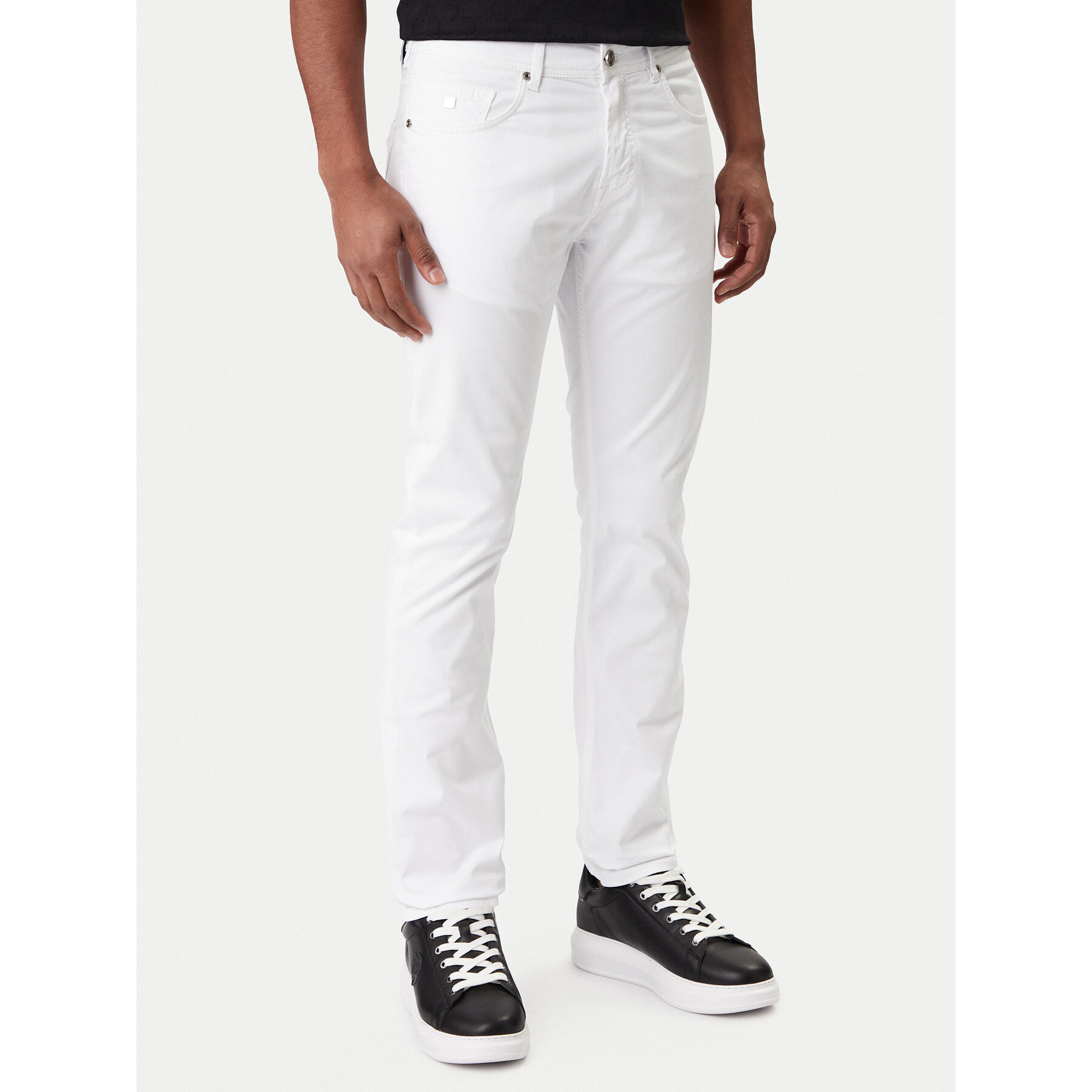 KARL LAGERFELD Jeansy 265501 561805 Biały Slim Fit