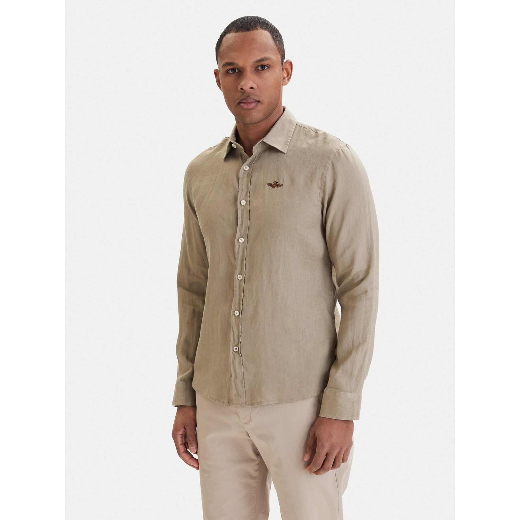 Aeronautica Militare Koszula 261CA1321UCT03089 Beżowy Regular Fit