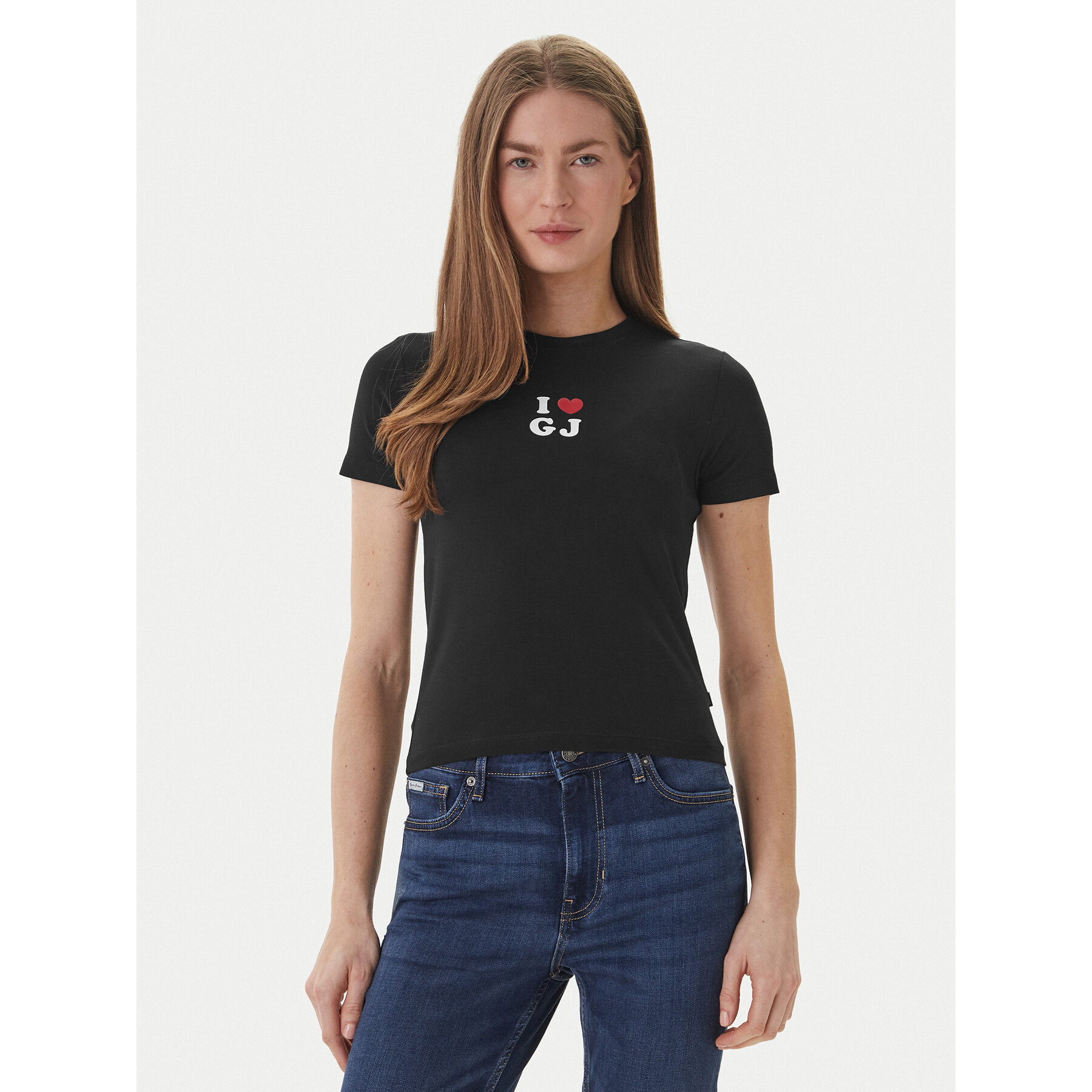 Guess Jeans T-Shirt W6GIB1 J1314 Czarny Slim Fit