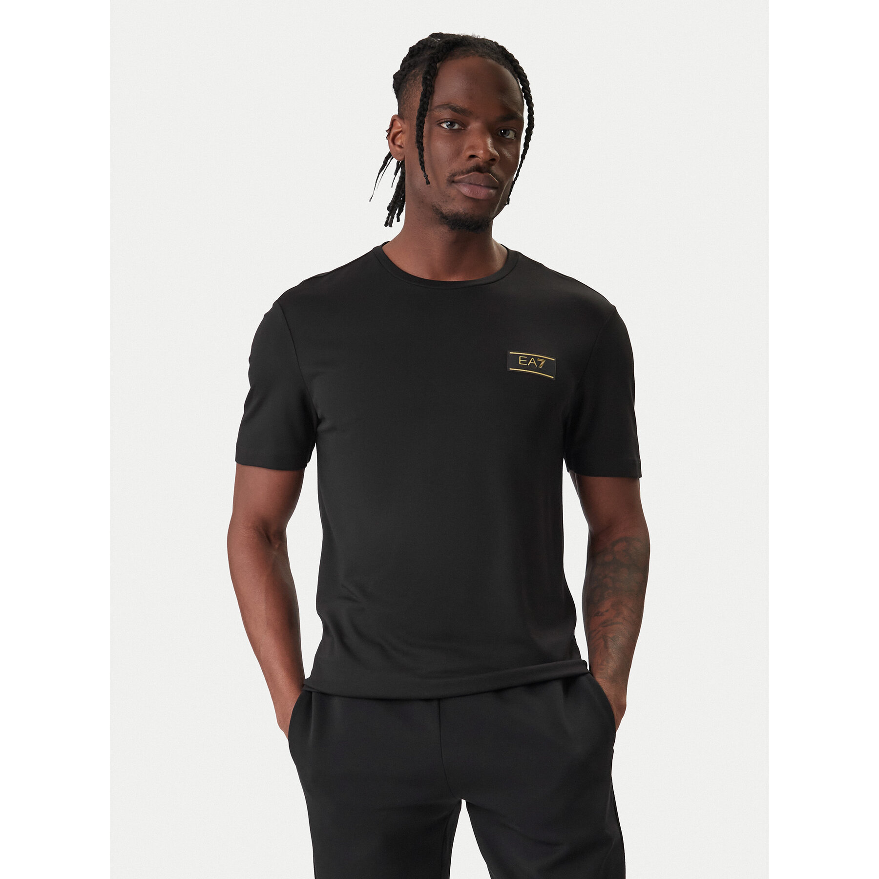 EA7 Emporio Armani T-Shirt 7M001331 AF13739 UC001 Czarny Regular Fit