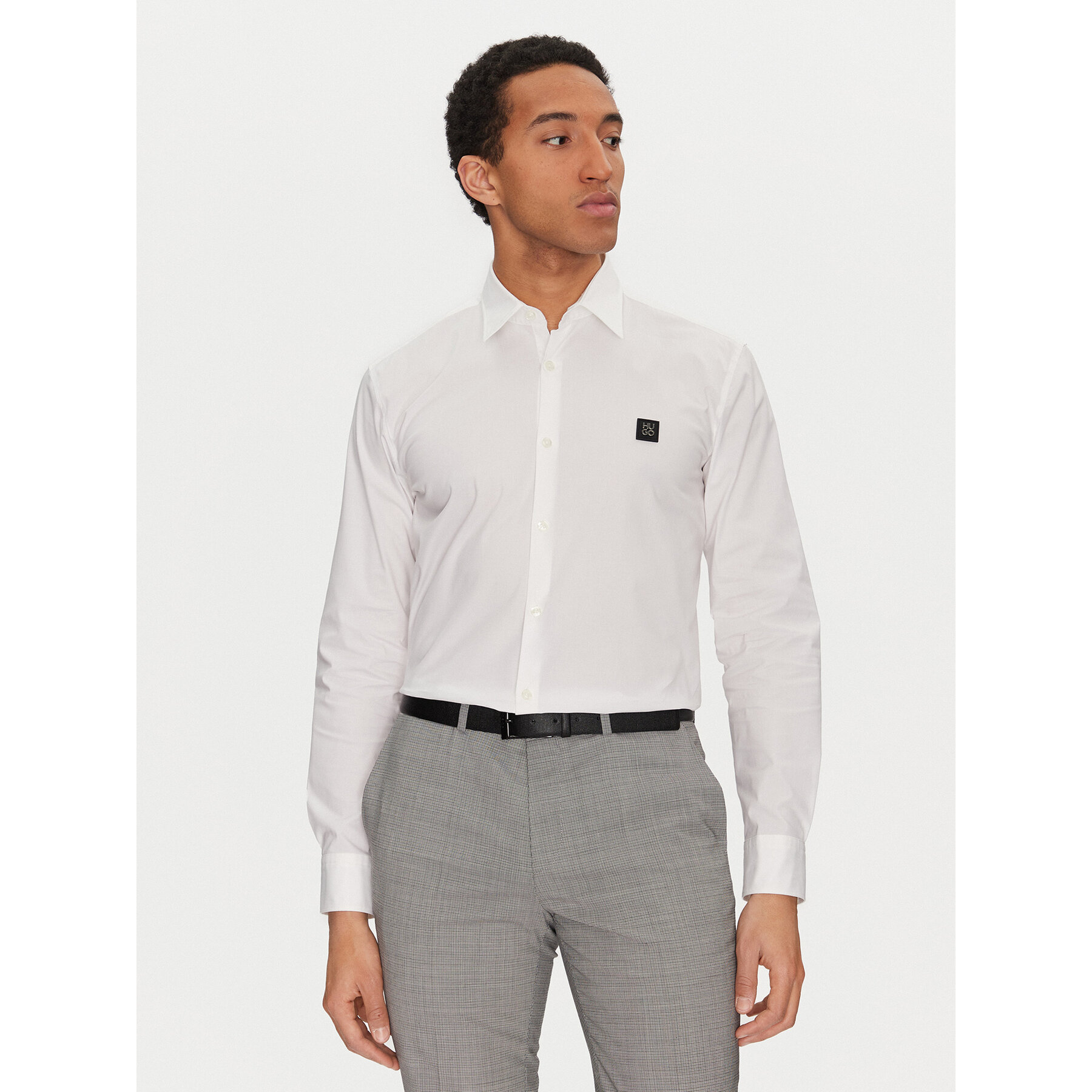 HUGO Koszula Ermo 50505315 Biały Slim Fit