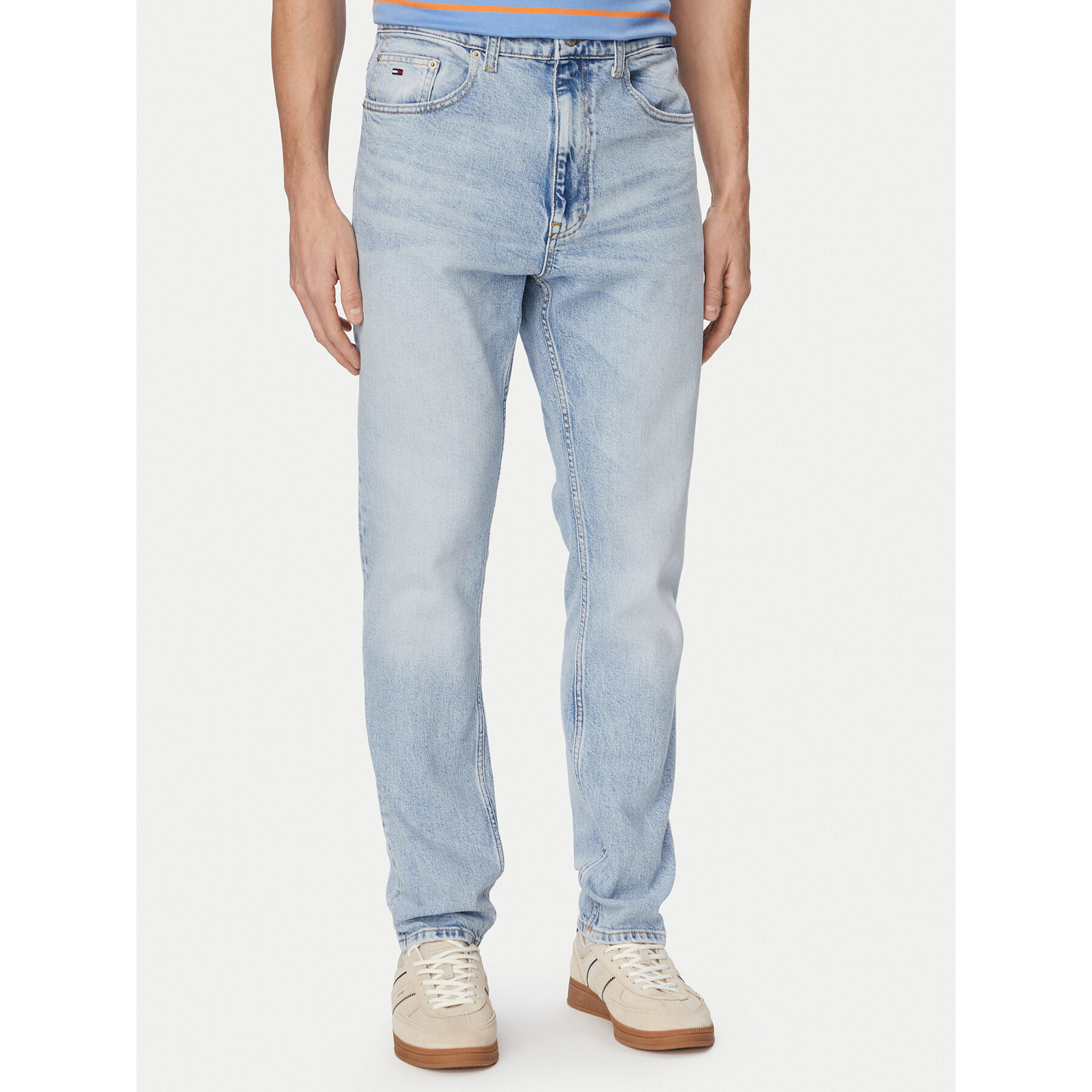 Tommy Jeans Jeansy DM0DM23064 Niebieski jasny Slim Fit