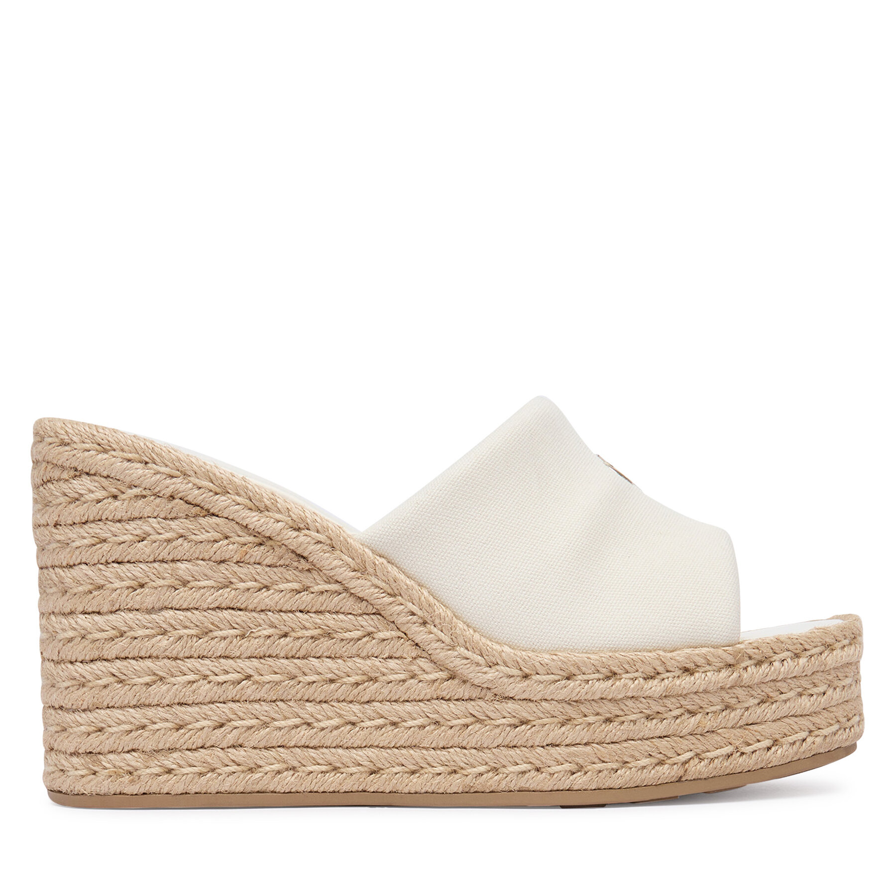 Calvin Klein Espadryle Wedge Espad 70 Canvas Mg HW0HW03282 Kremowy