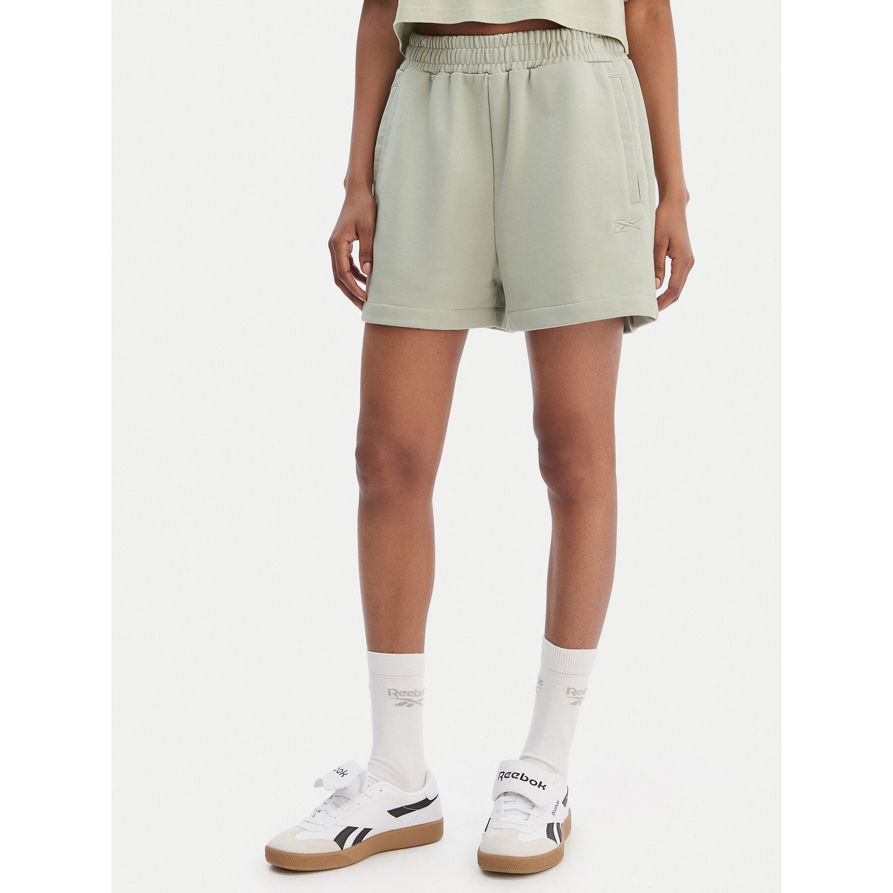 Reebok Szorty sportowe Reebok x Ewa Chodakowska RK25623CCW Zielony Regular Fit