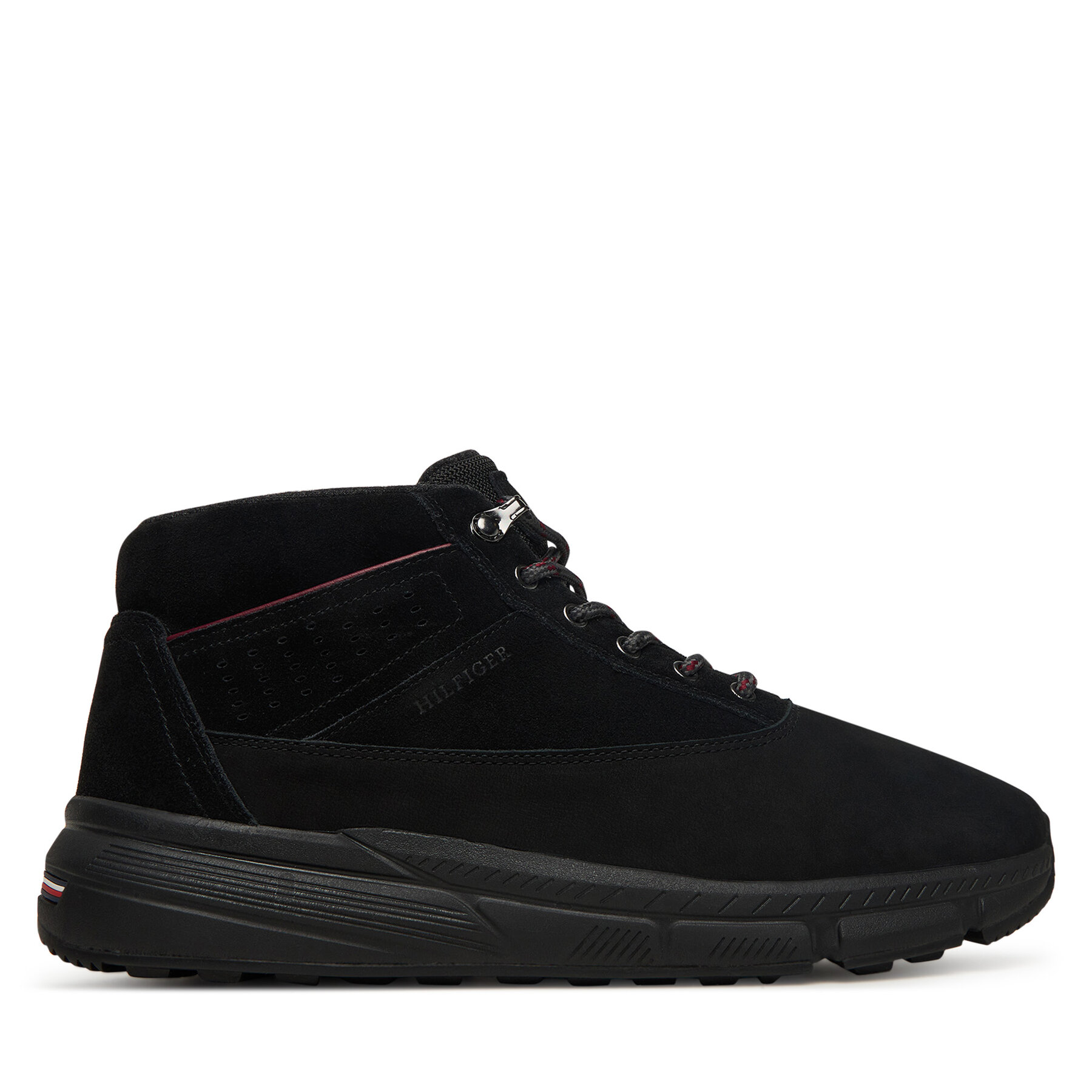 Tommy Hilfiger Trzewiki Hilfiger W Nbk Sde Hybrid Boot FM0FM05609 Czarny