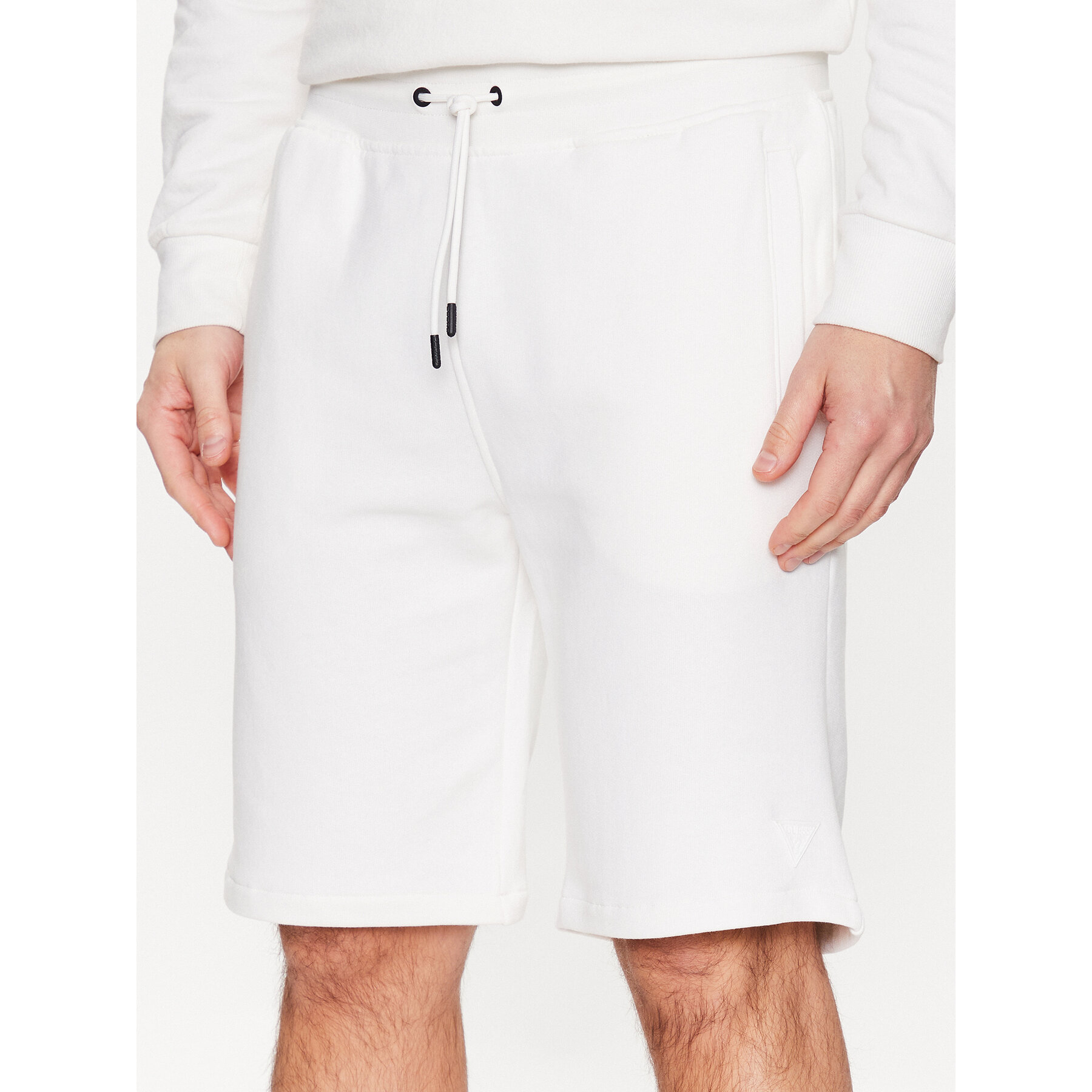 Guess Szorty sportowe Aldwin Z2YD04 KAIJ1 Biały Slim Fit