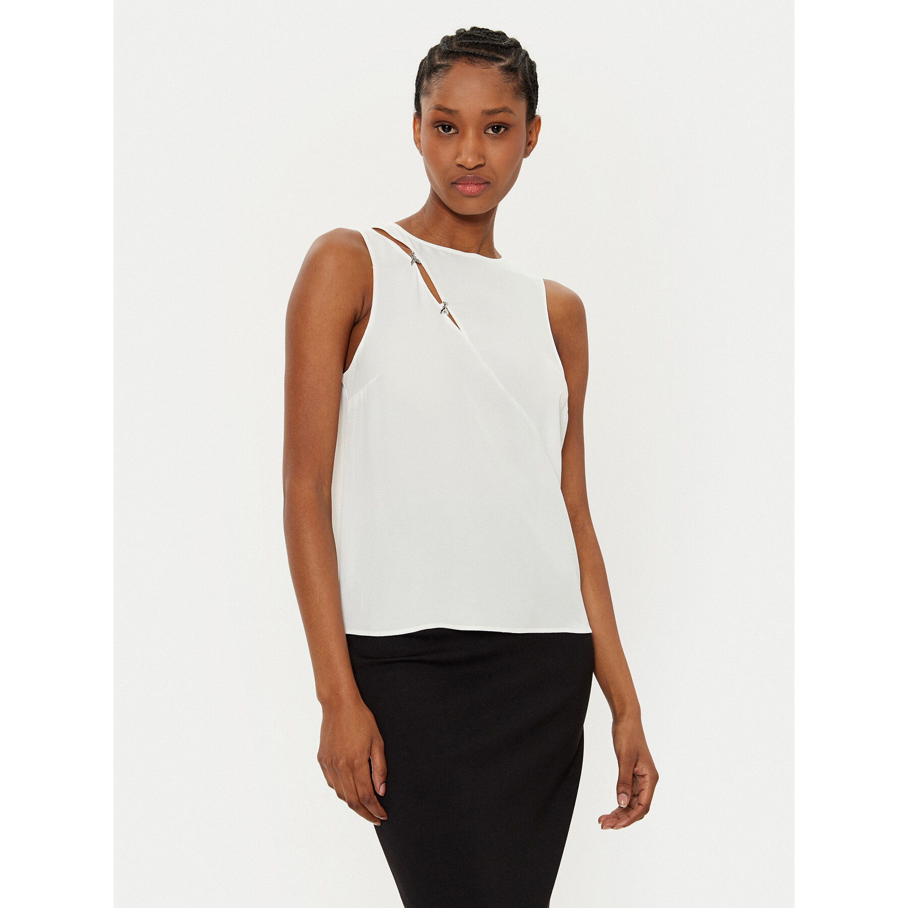 Patrizia Pepe Bluzka 8C0760/A8I1-W146 Biały Regular Fit