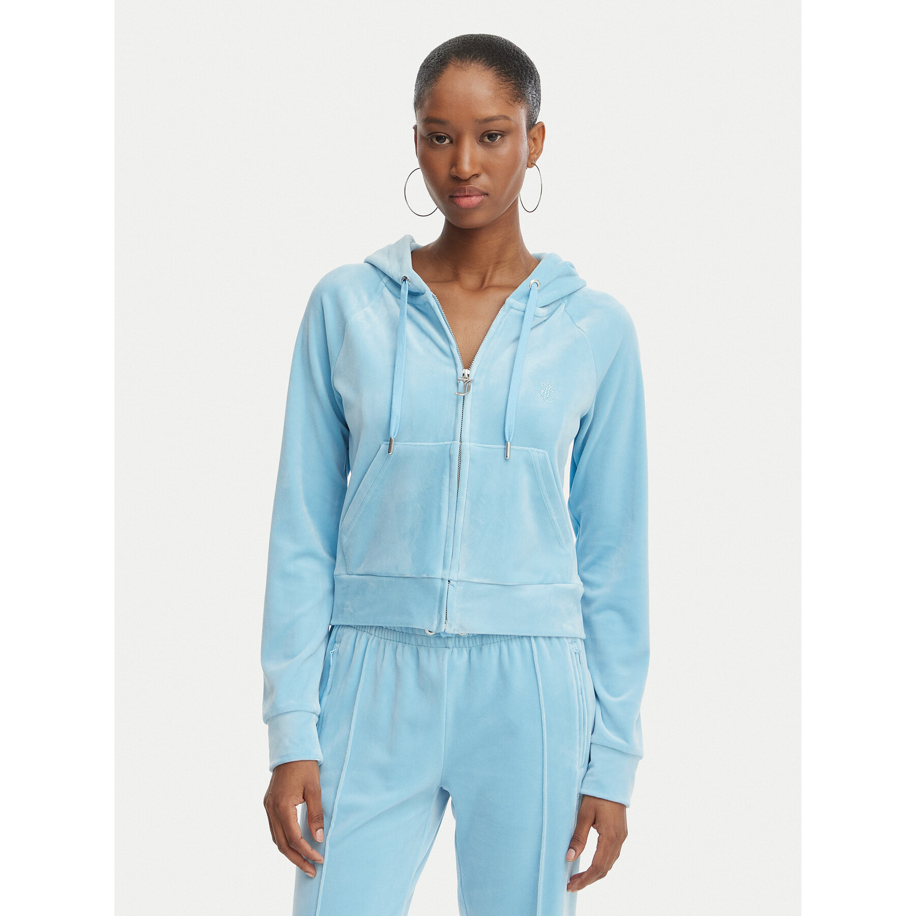 Juicy Couture Bluza Madison JCWAS126326 Błękitny Slim Fit