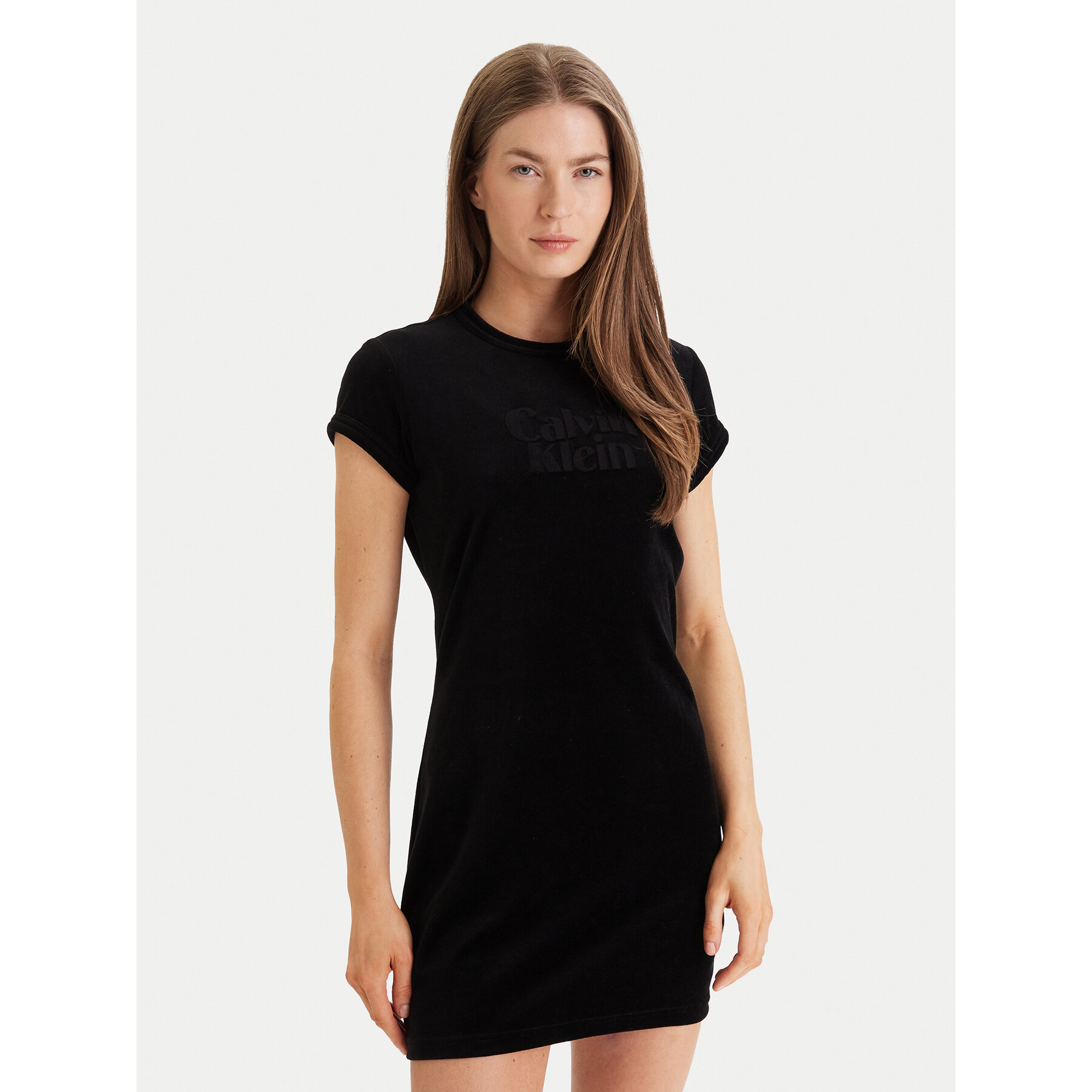Calvin Klein Sukienka codzienna Calvin Klein-Lv047E223G Ub1 LV047E223G Czarny Slim Fit