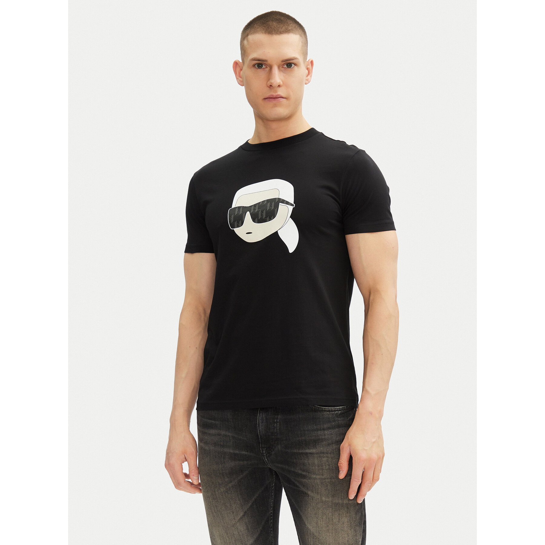 KARL LAGERFELD T-Shirt 755073 552251 Czarny Regular Fit