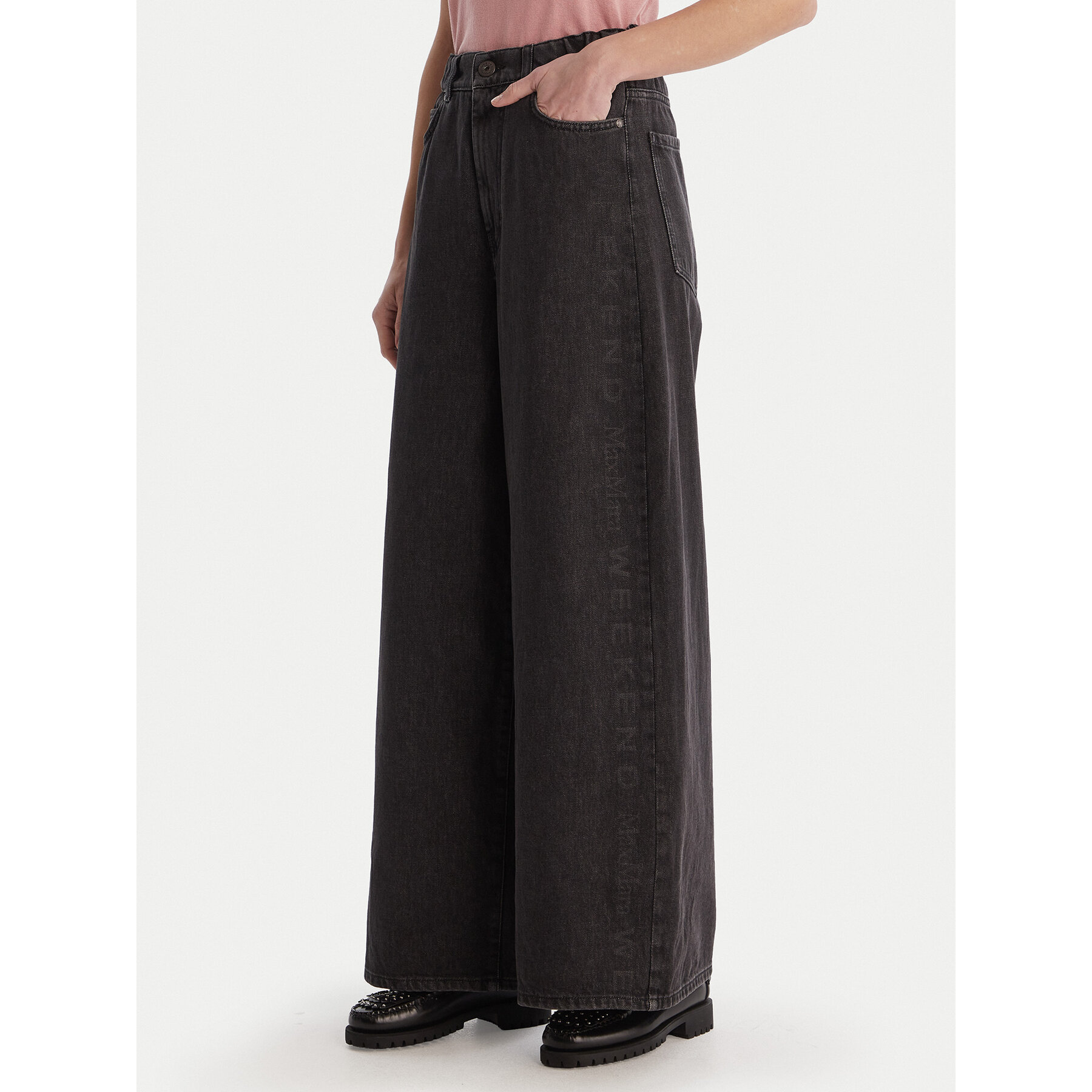 Weekend Max Mara Jeansy Vortice 2615181011 Czarny Wide Leg