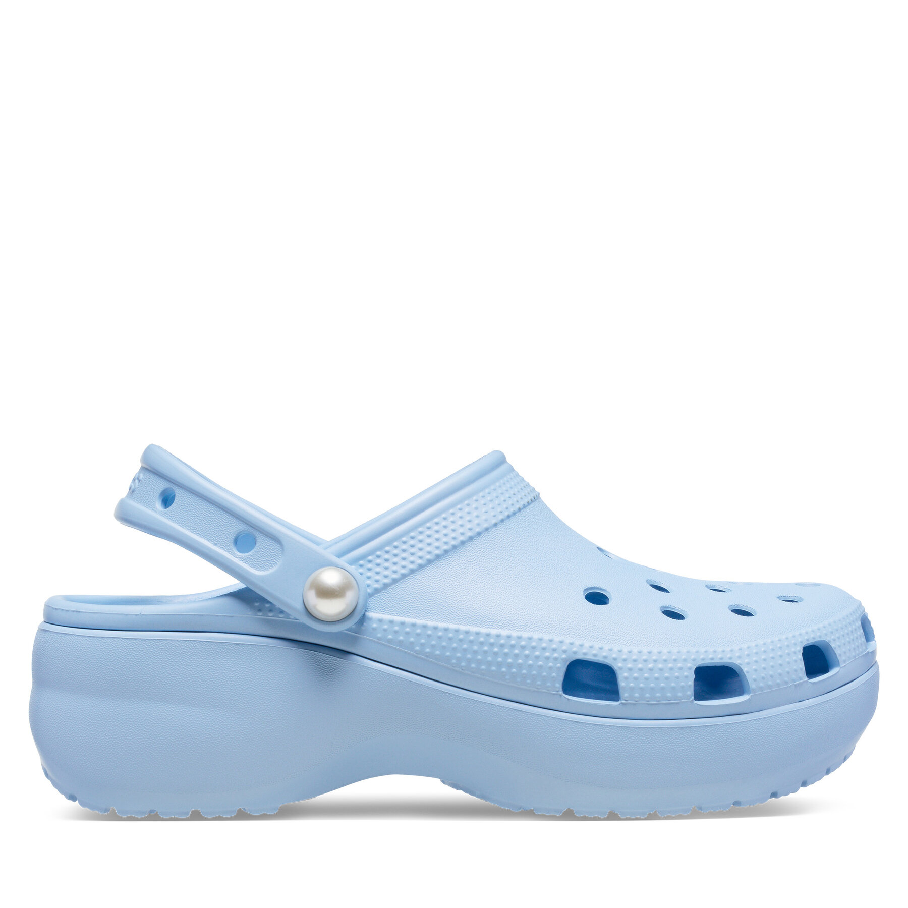 Crocs Klapki Classic Platform Pearl Clog 211231 Niebieski