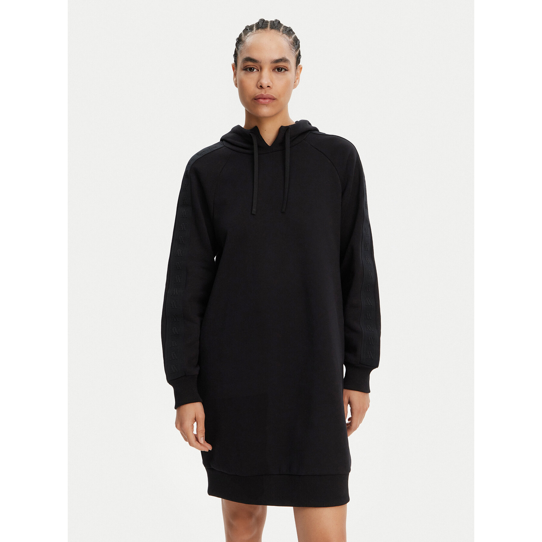 Armani Exchange Sukienka dzianinowa XW000501 AF12804 UC001 Czarny Relaxed Fit