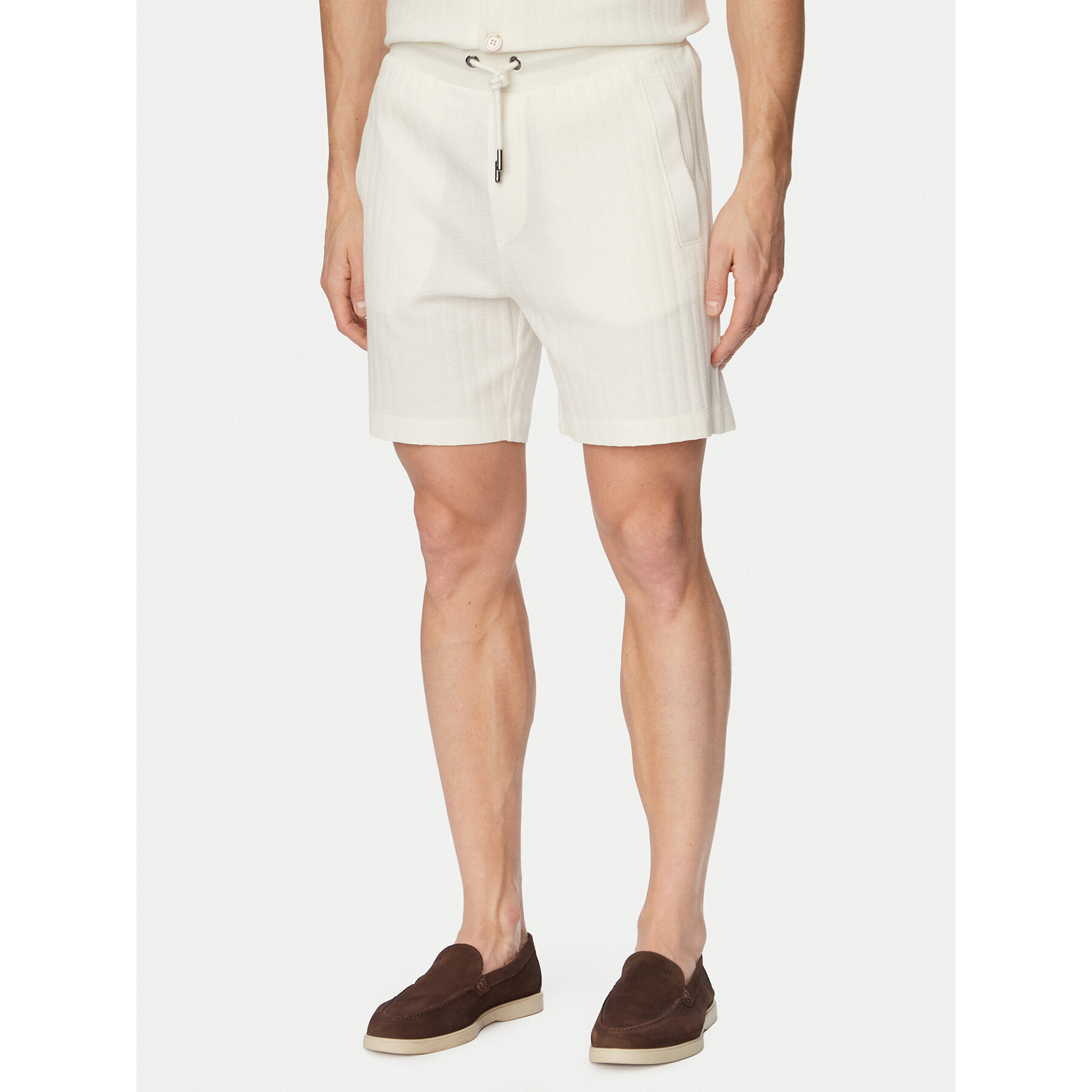 JOOP! Szorty materiałowe Juanito 30104273 Kremowy Regular Fit