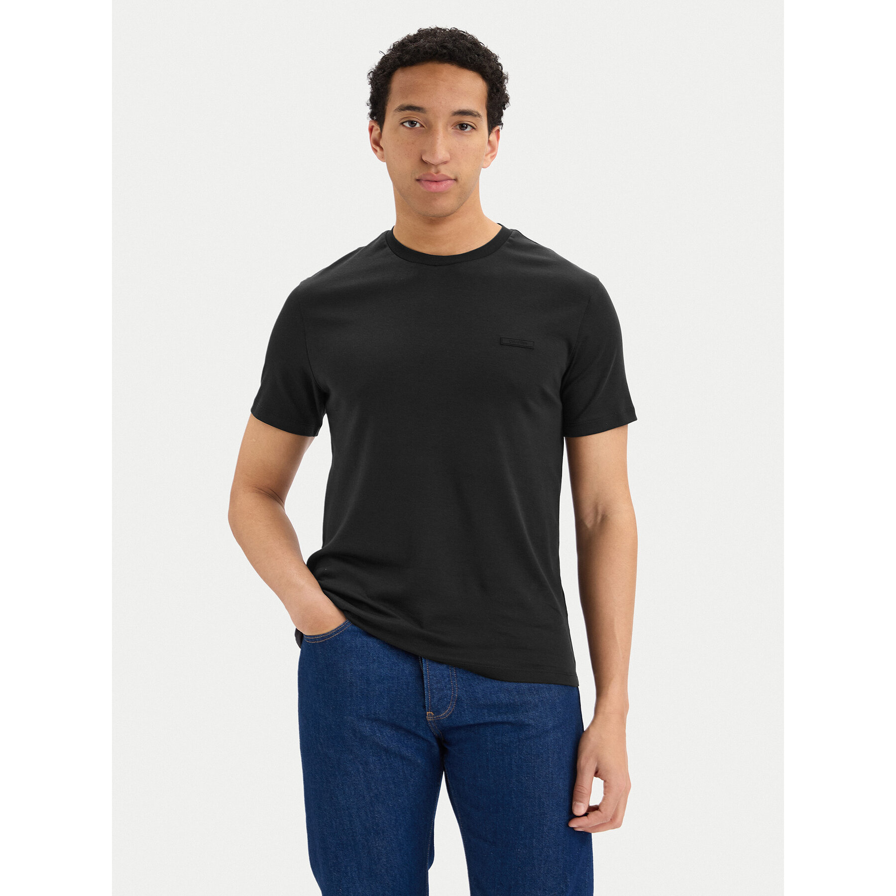 Calvin Klein T-Shirt LV04LG222G Czarny Slim Fit