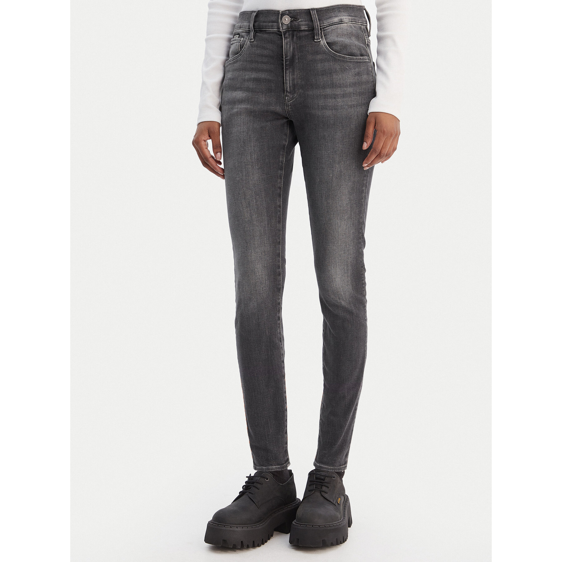 G-Star Raw Jeansy D05175-A634 Szary Skinny Fit