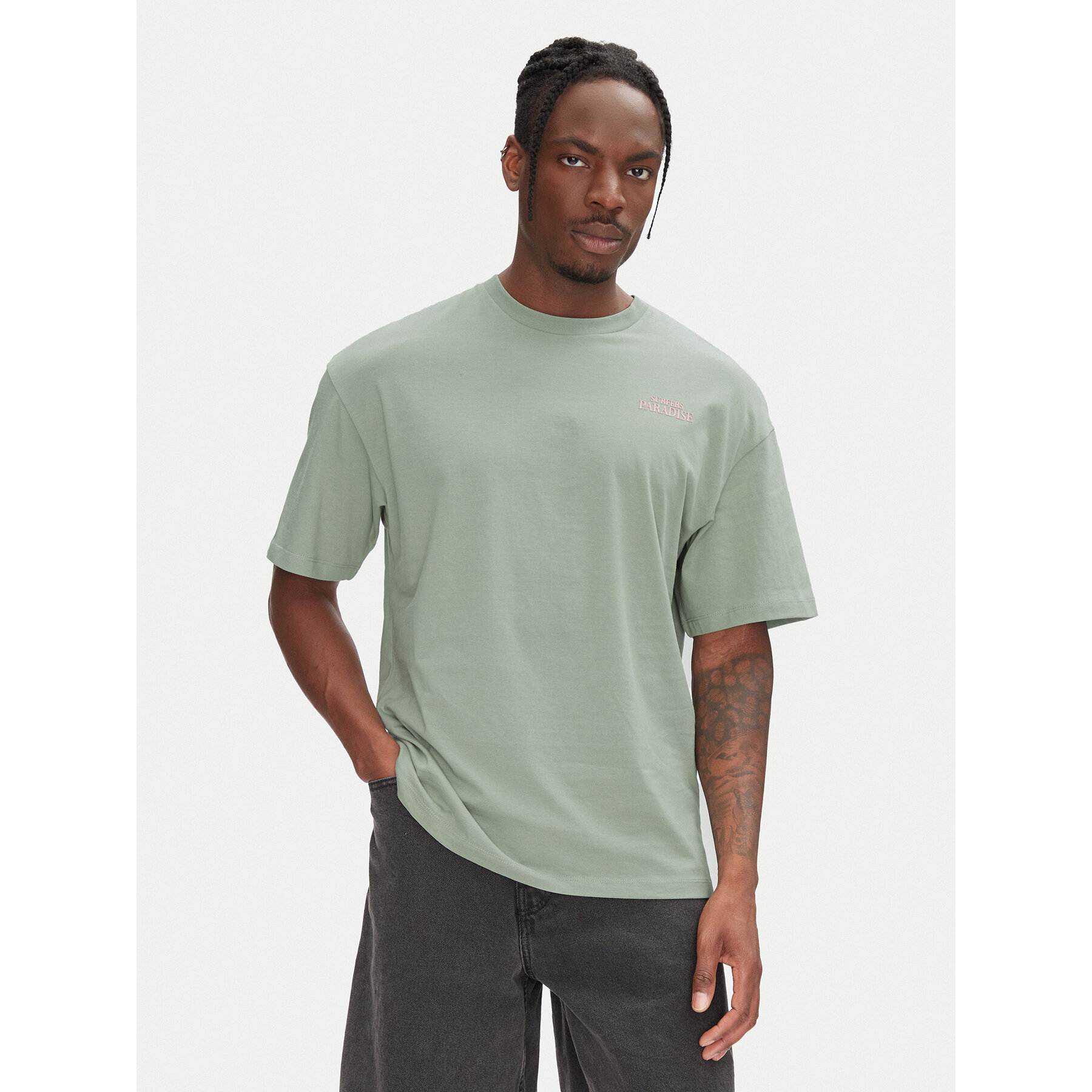 Jack & Jones T-Shirt Ames 12268471 Zielony Relaxed Fit