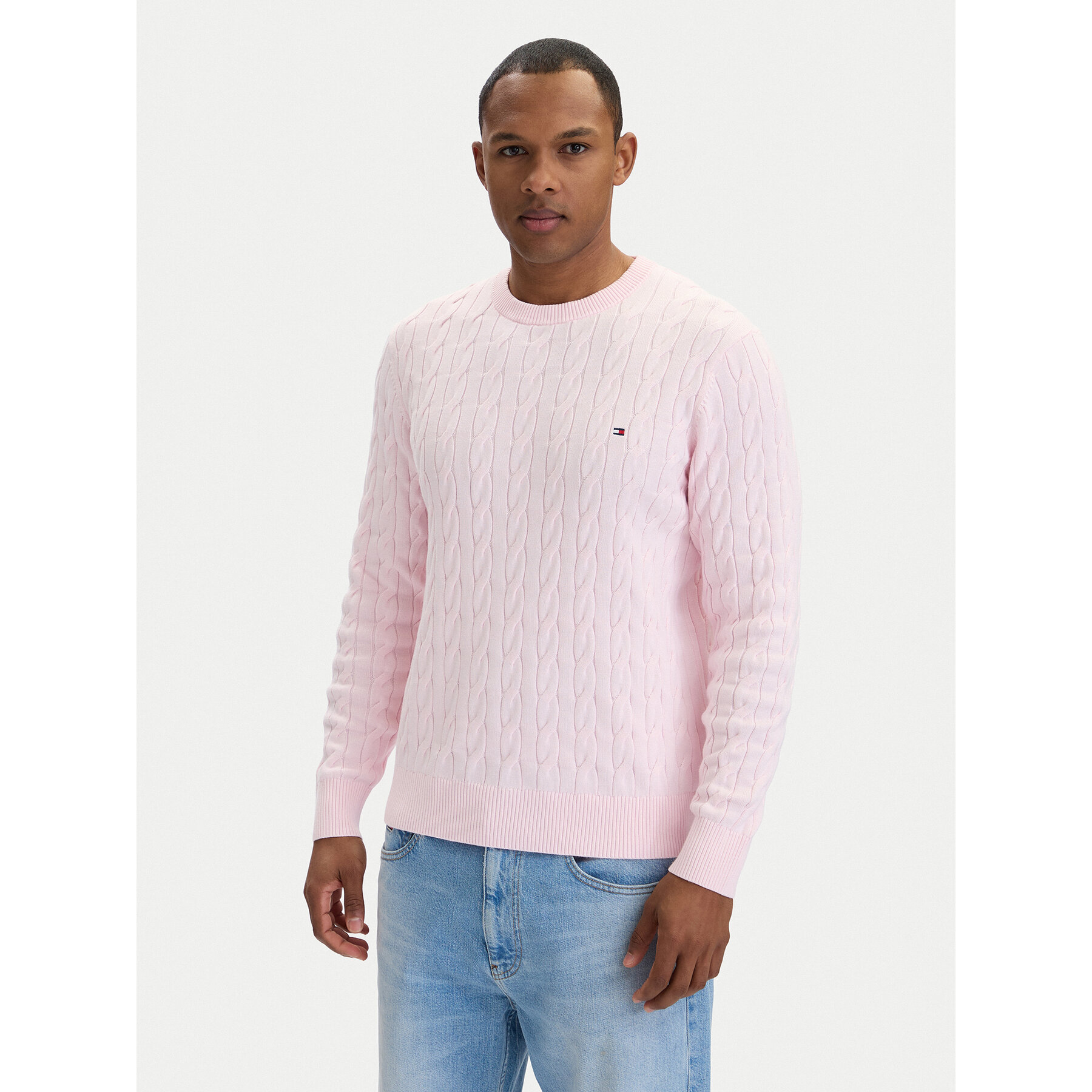 Tommy Hilfiger Sweter MW0MW33132 Różowy Regular Fit