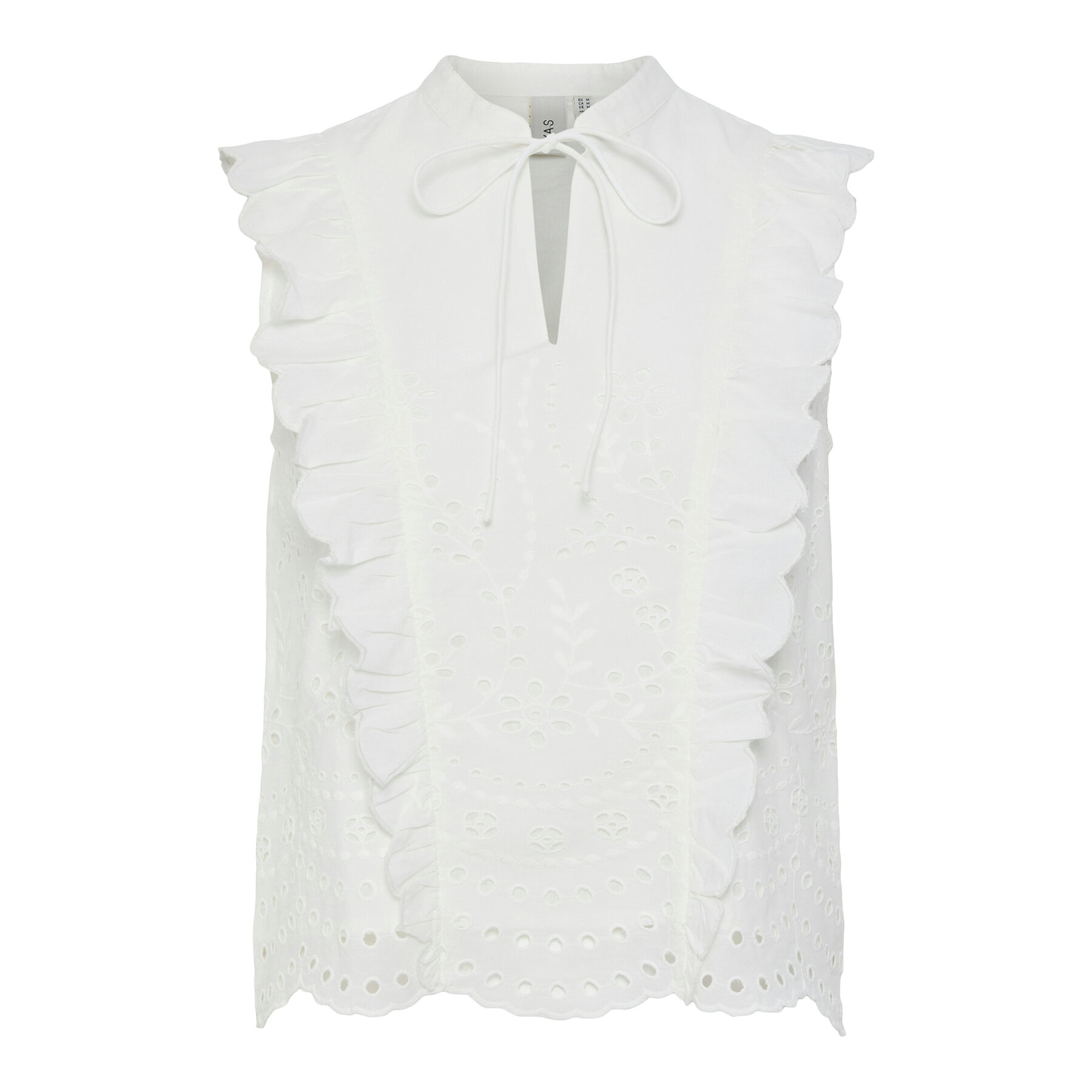 YAS Bluzka Luma 26036259 Biały Regular Fit