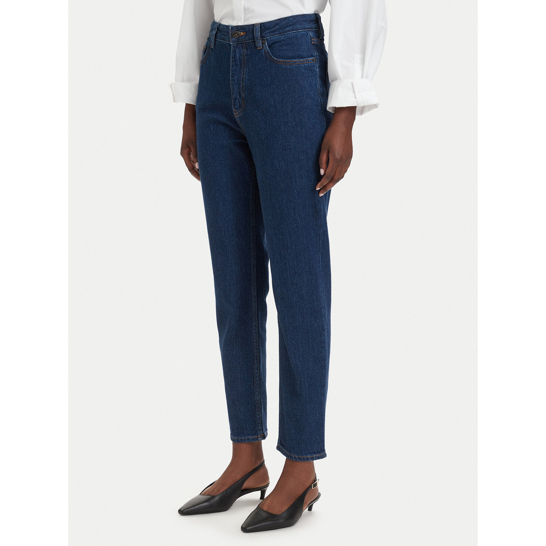 HUGO Jeansy Noe_B 50547418 Granatowy Mom Fit