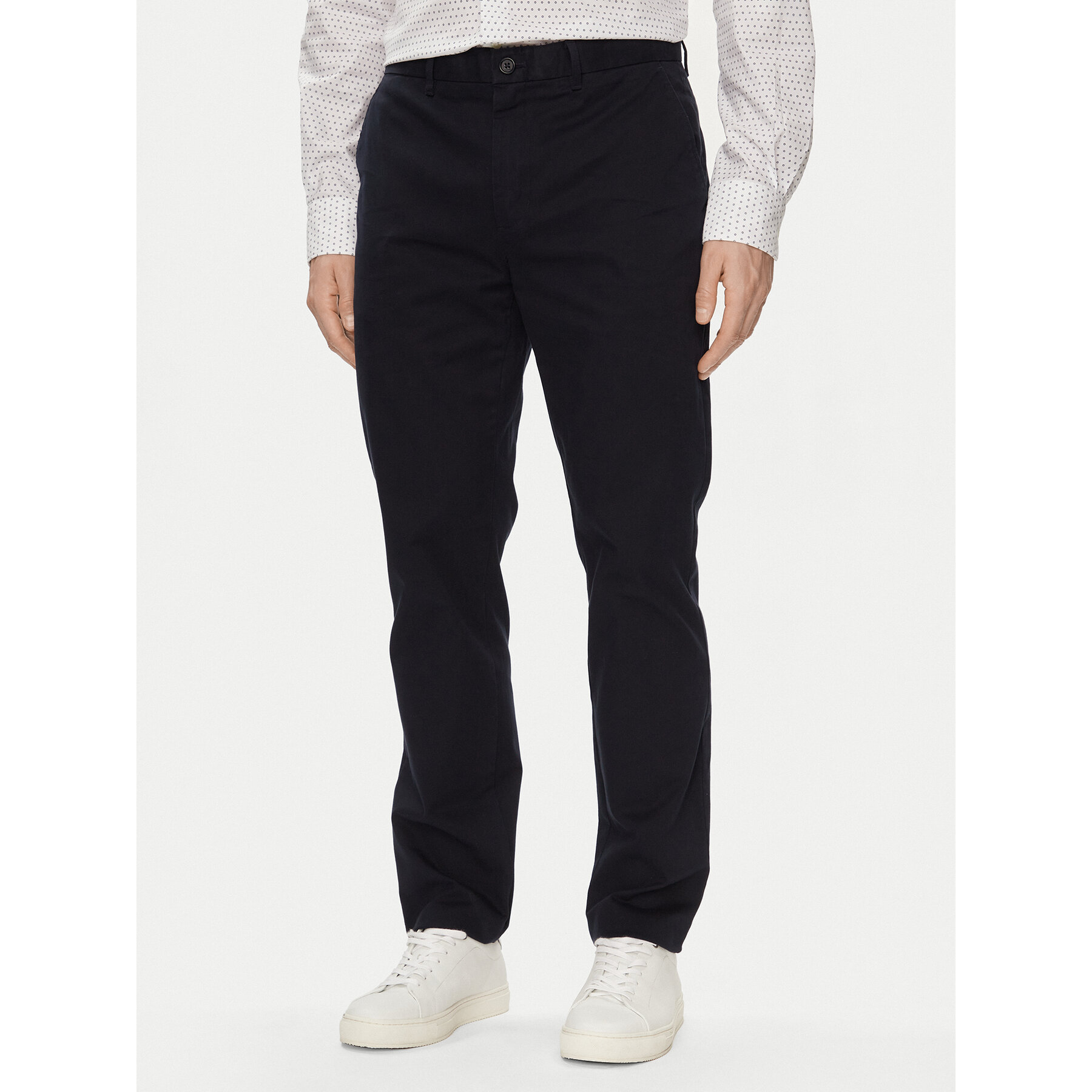 Tommy Hilfiger Chinosy Denton MW0MW25964 Granatowy Straight Fit