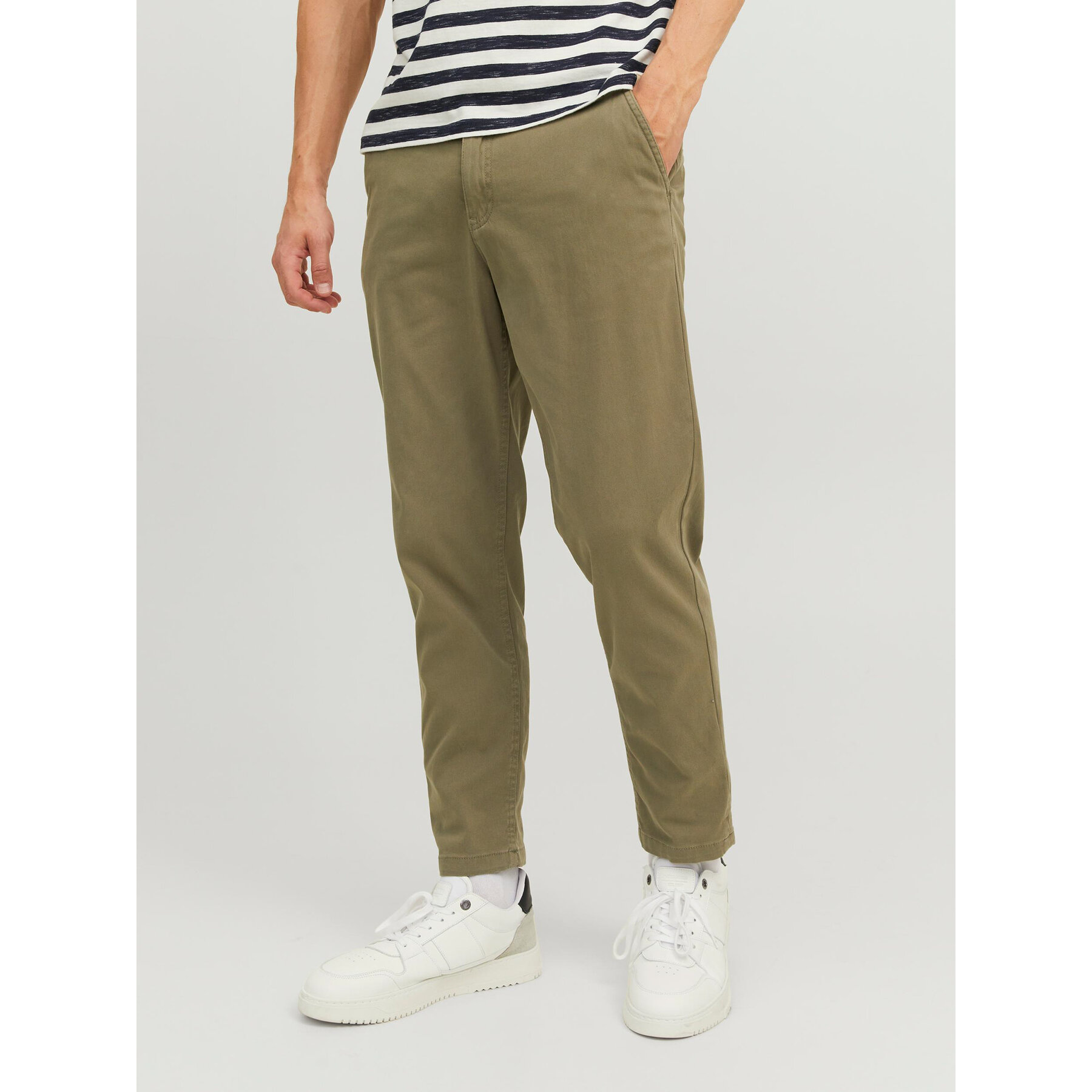 Jack & Jones Chinosy Harlow 12242188 Zielony Tapered Fit
