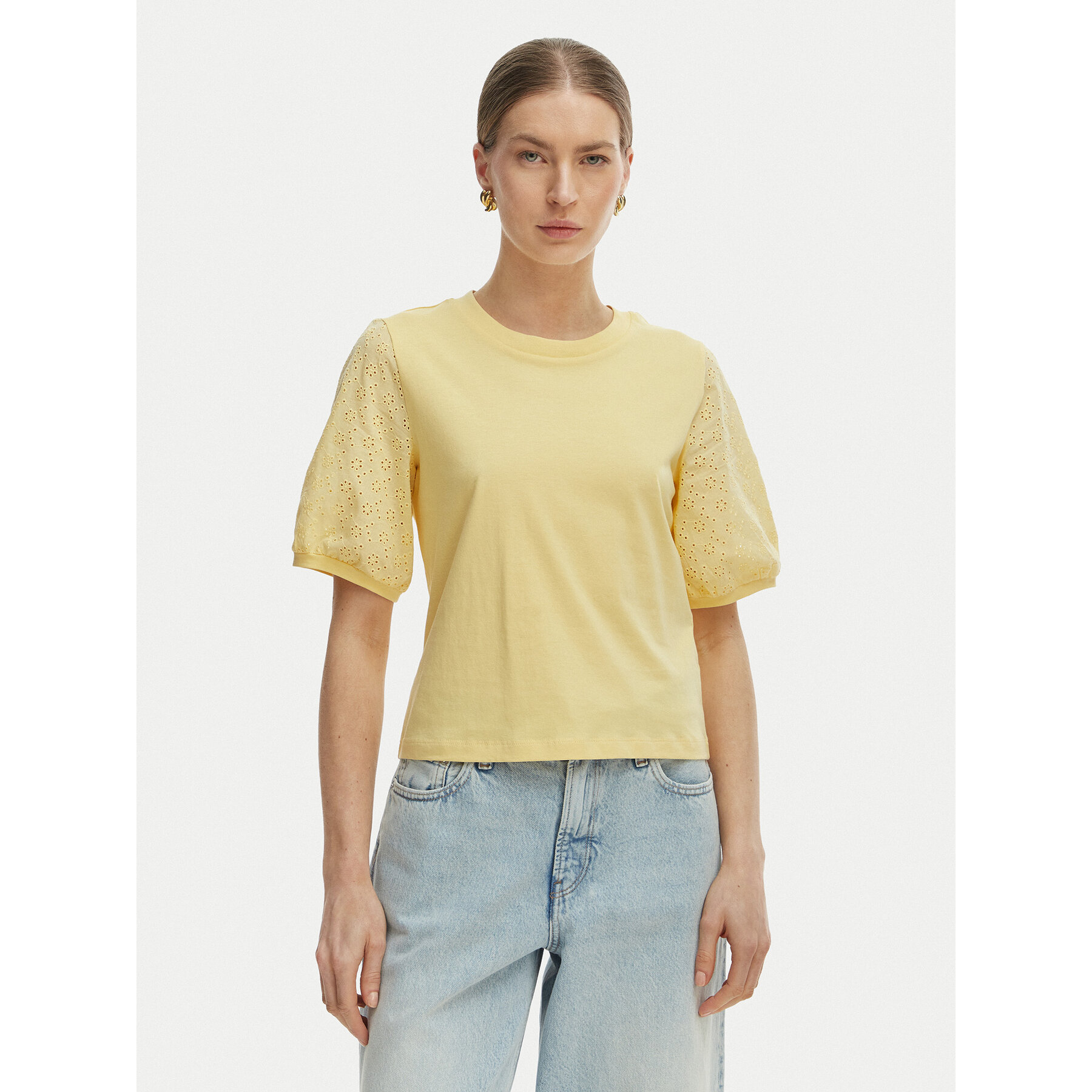 Vero Moda Bluzka Janni 10340706 Żółty Regular Fit
