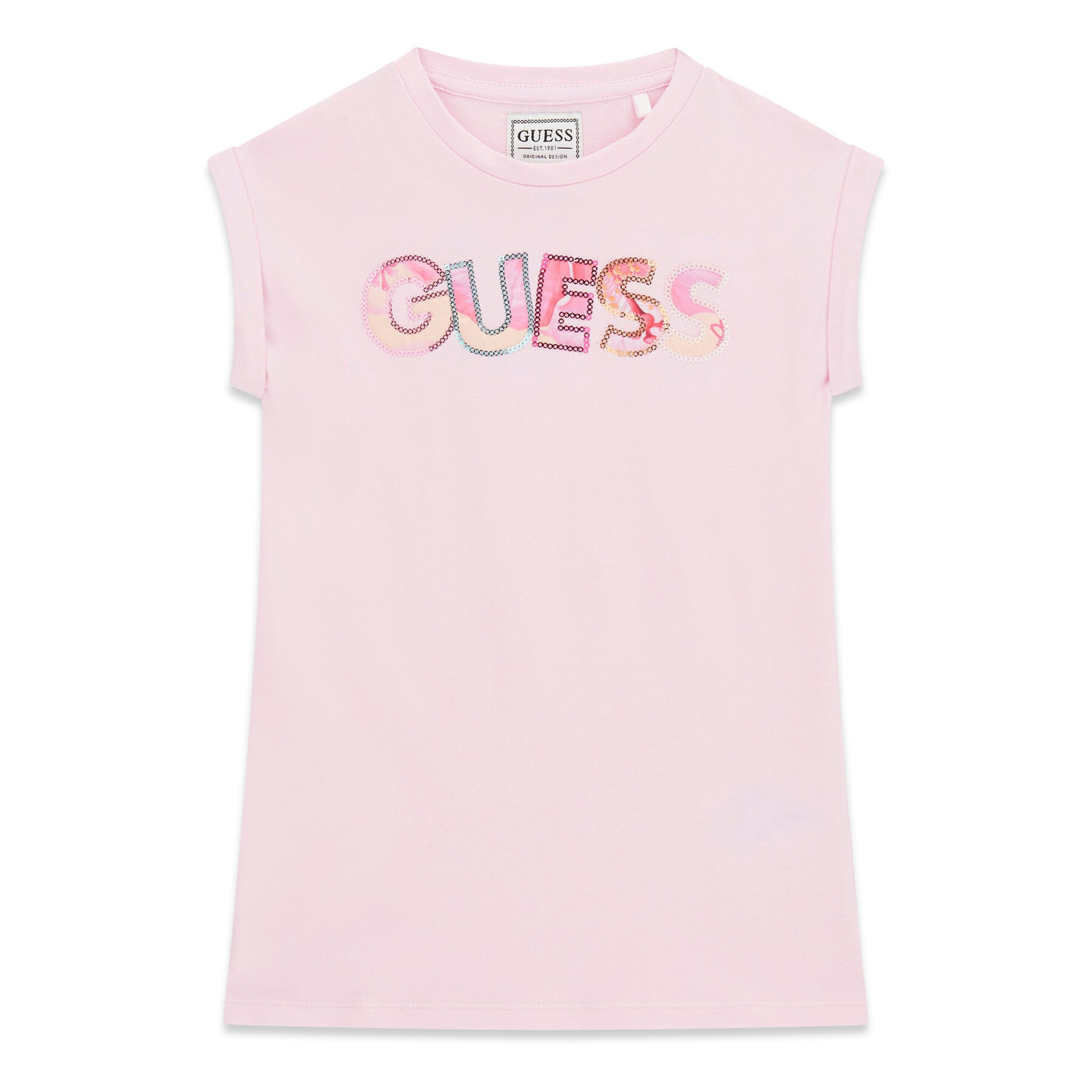 Guess Sukienka codzienna K6GK10 KAE24 Różowy jasny Regular Fit