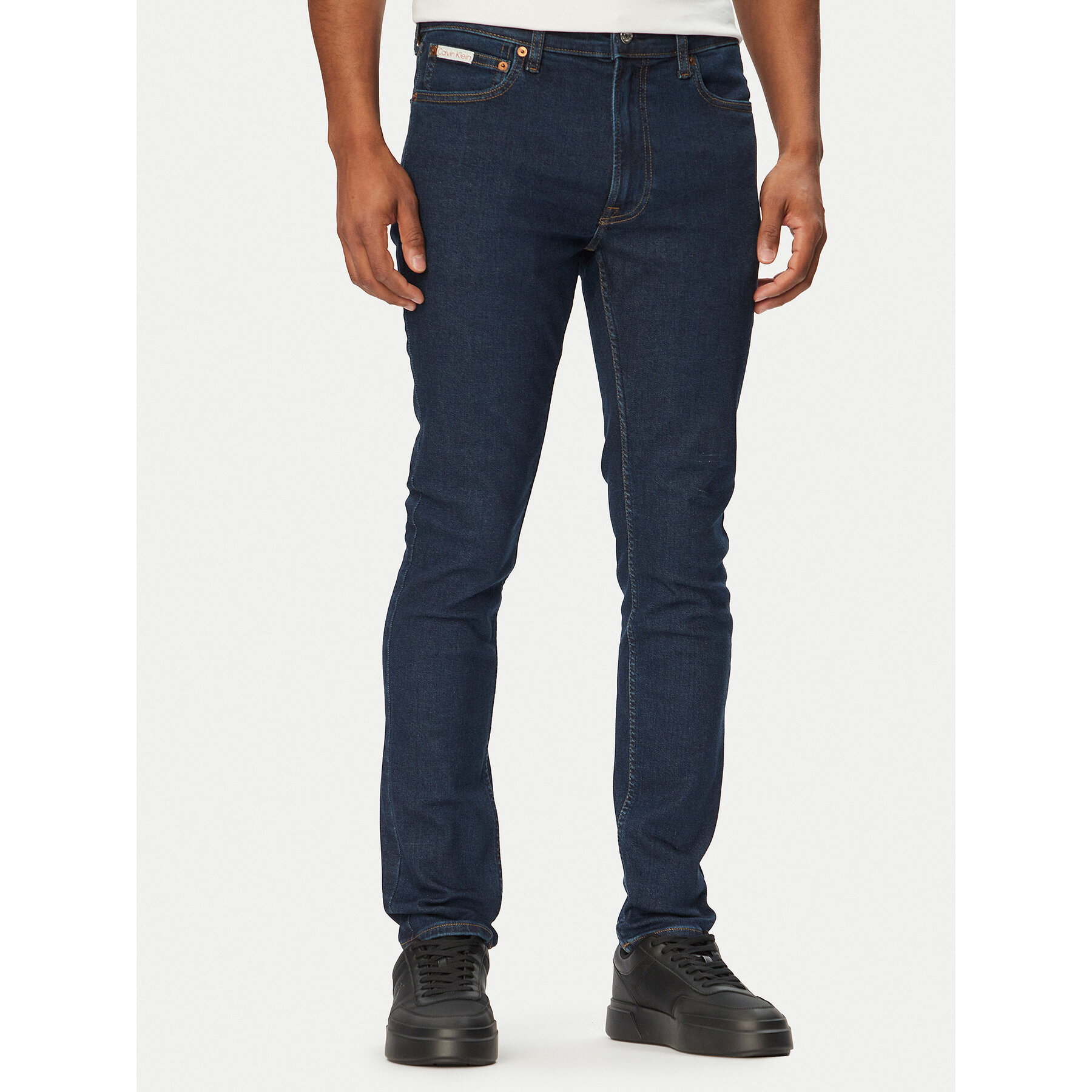 Calvin Klein Jeans Jeansy LV04RG792G Granatowy Skinny Fit