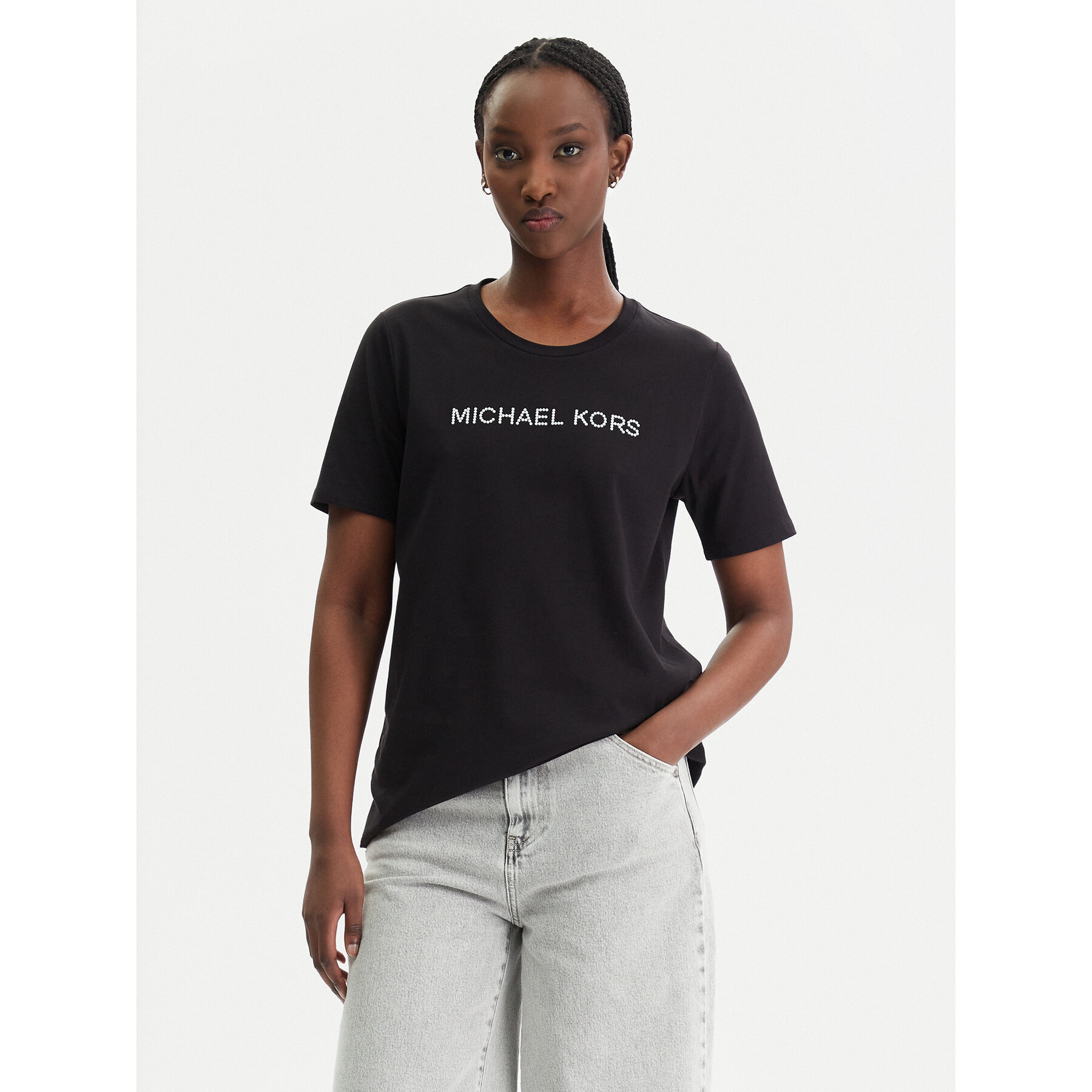 MICHAEL Michael Kors T-Shirt MR651QP97J Czarny Regular Fit