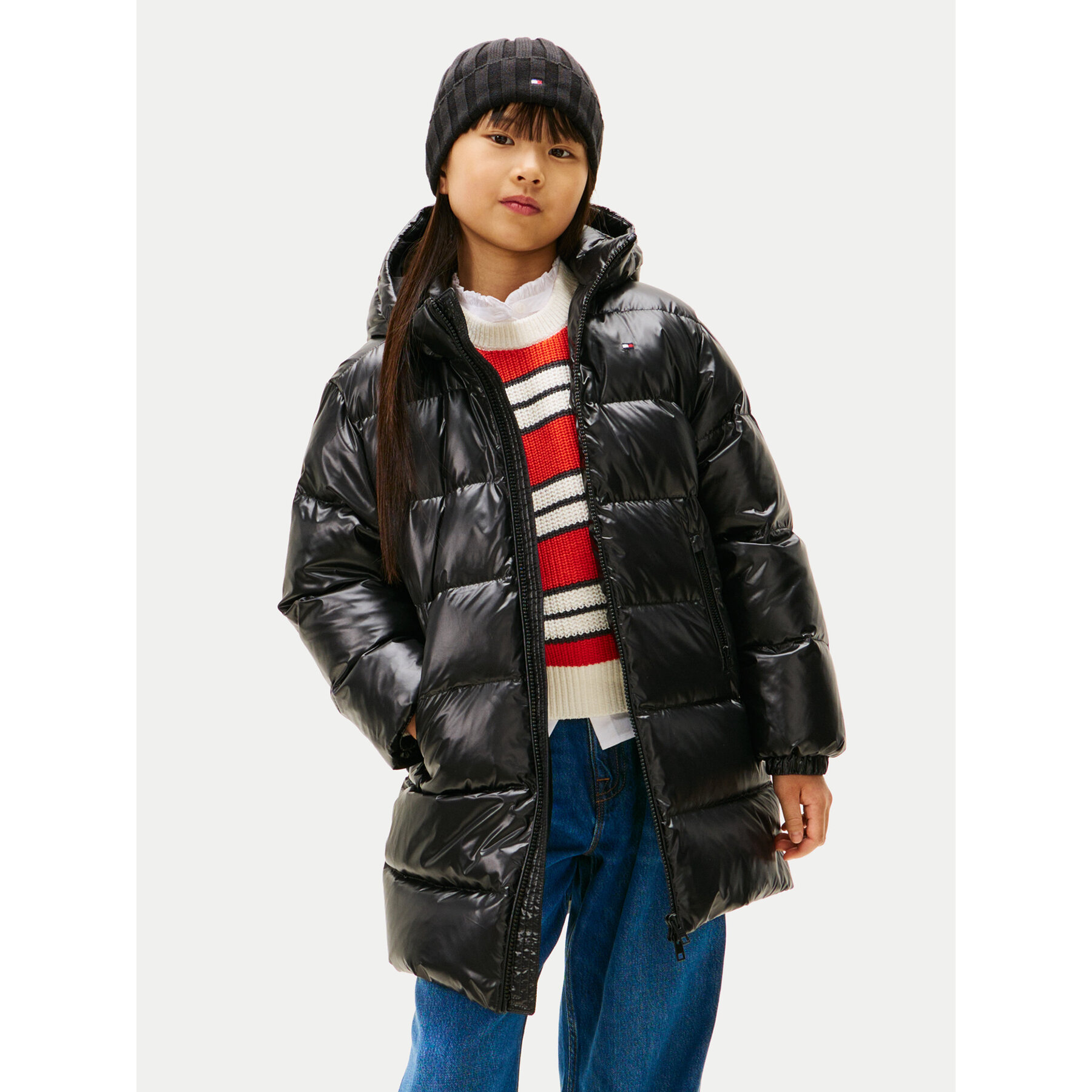 Tommy Hilfiger Kurtka puchowa Essential KG0KG08761 D Czarny Regular Fit