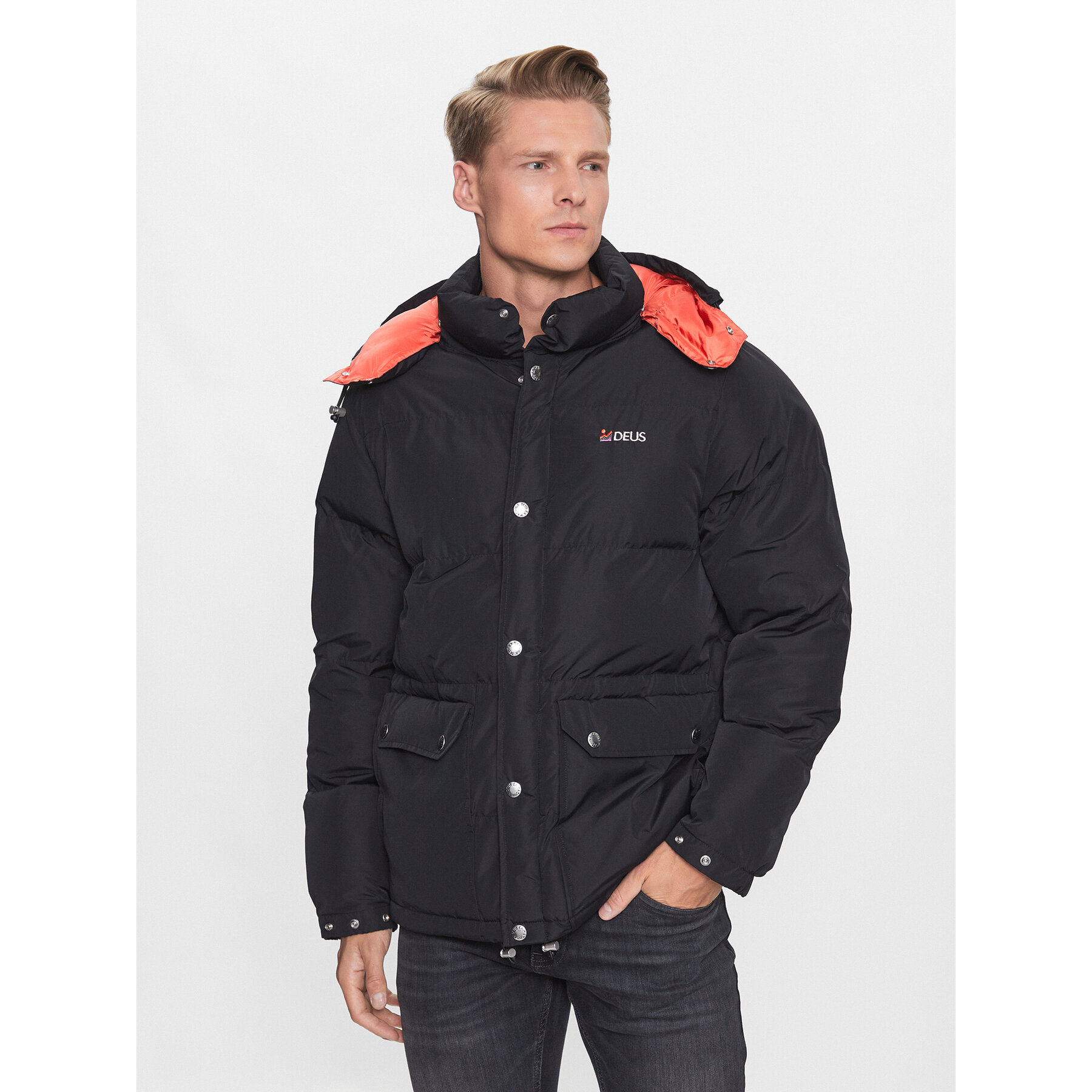 Deus Ex Machina Kurtka zimowa Summit DMF226317 Czarny Regular Fit